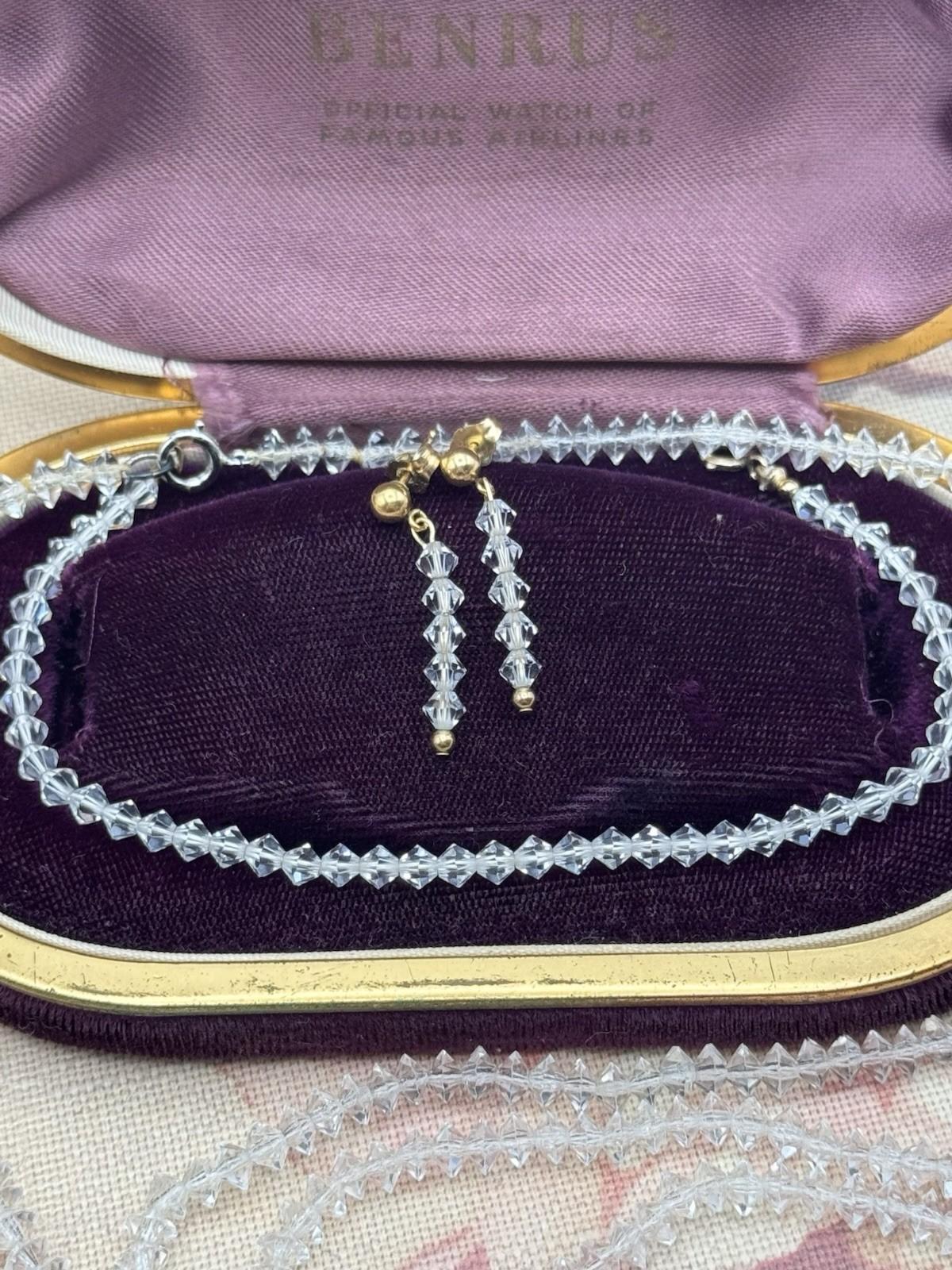 Vintage Lucite Bead Jewelry Set – Necklace, Bracelet & Earrings
