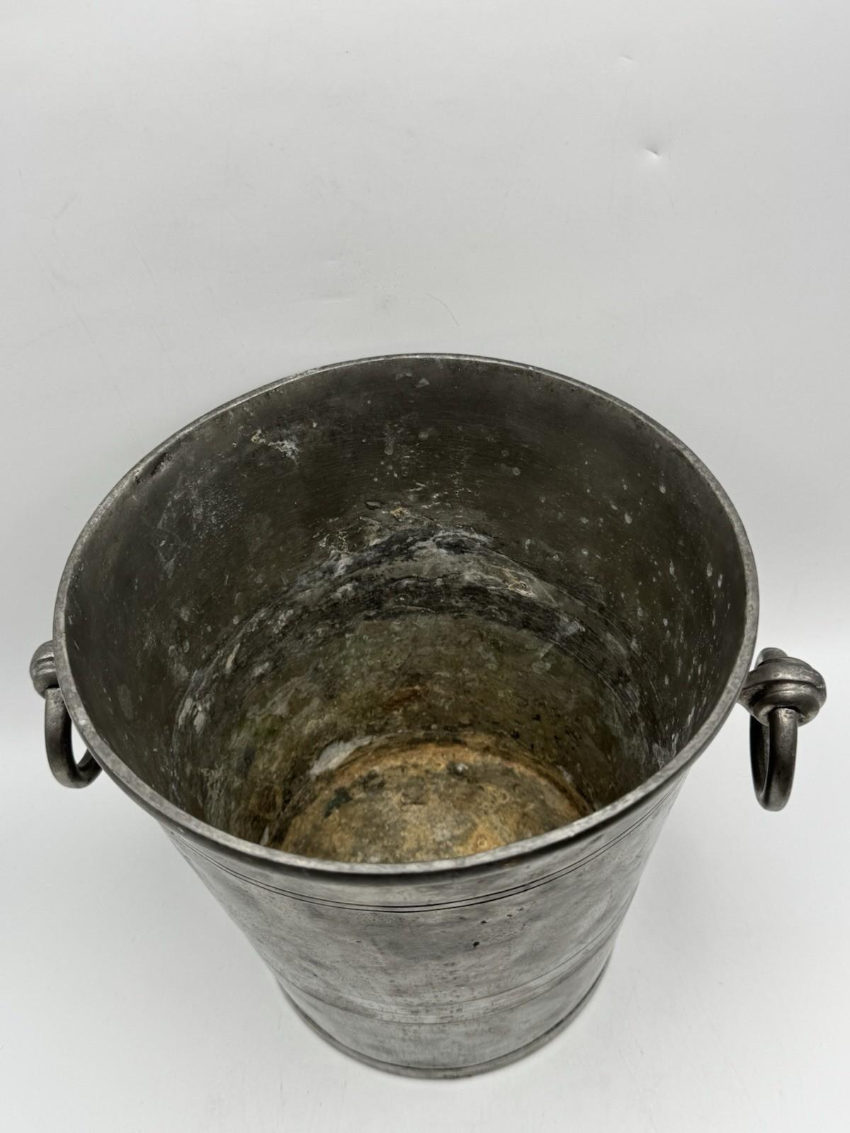 Vintage French Pewter Champagne Ice Bucket Les Etains de Paris 8” Wine Cooler
