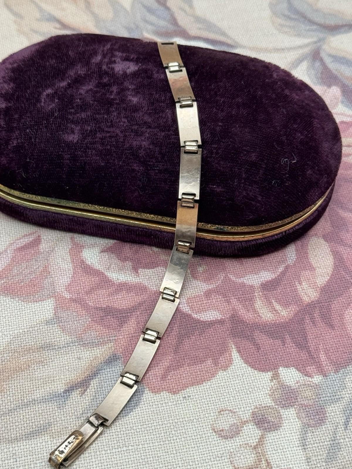 Antique 1915 Friendship Bracelet Gold Filled Rose Gold Engraved Panels 6.25”