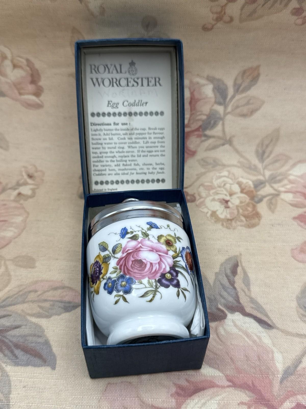 Royal Worcester Egg Coddler – Floral Design with Original Box