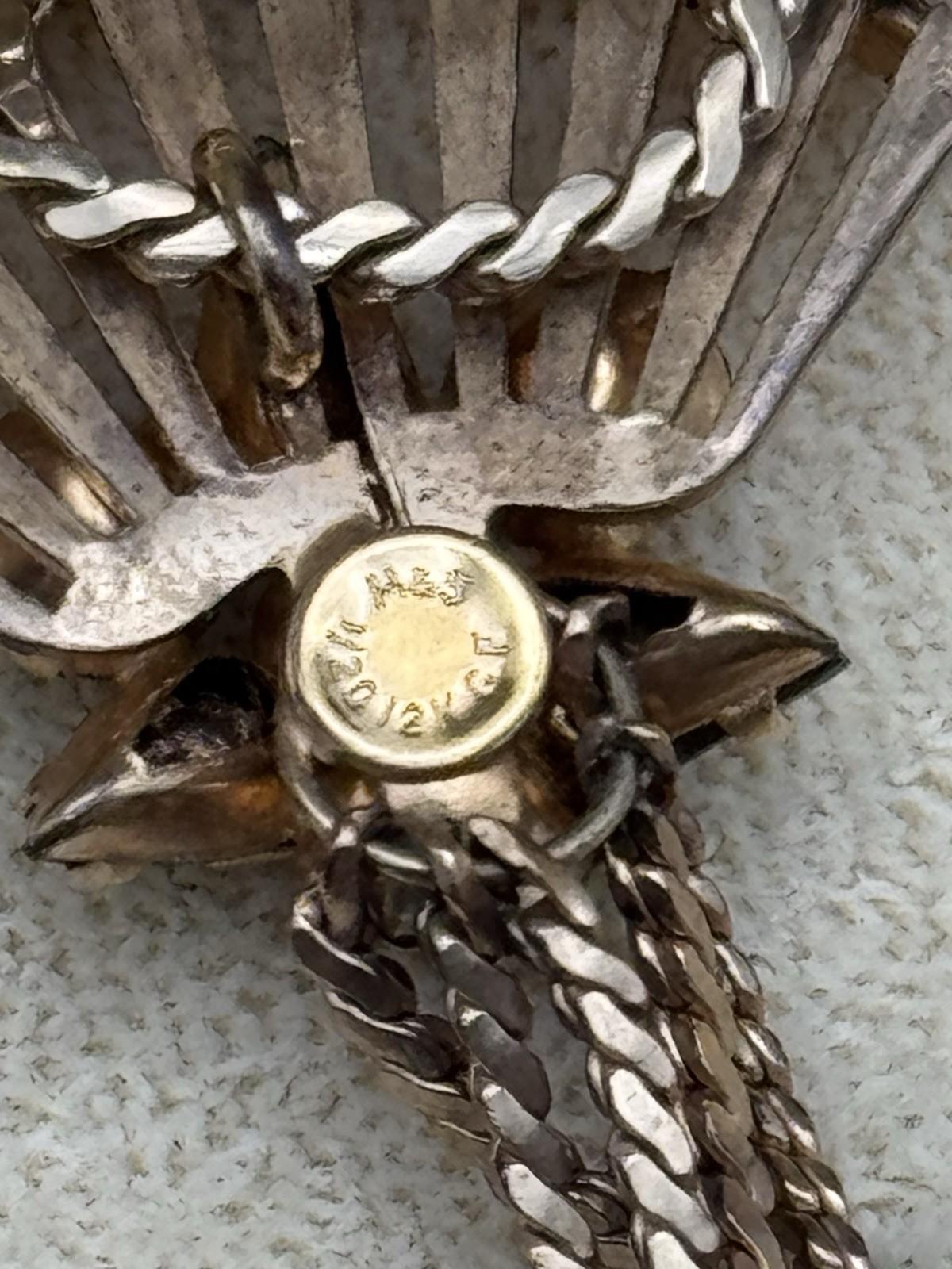 Vintage M&S Gold Filled Demi Parure Necklace Brooch & Earrings BOXED