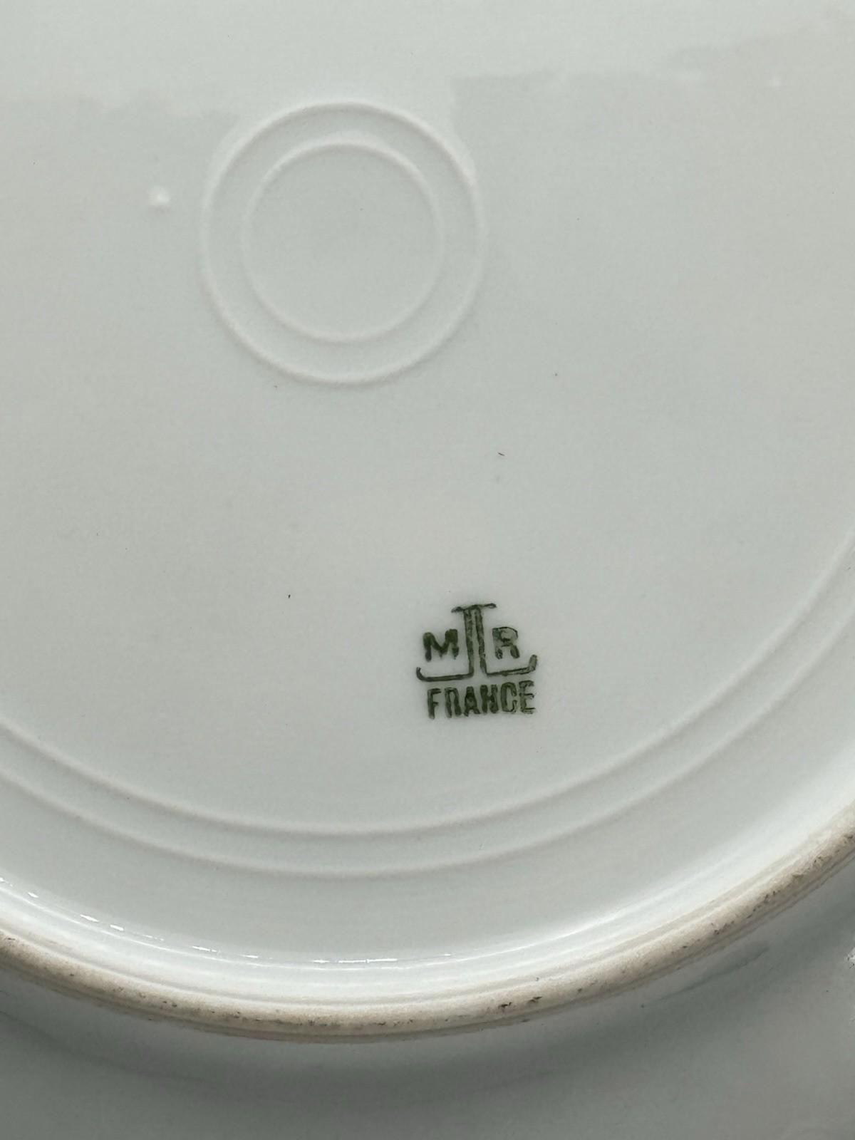 Antique Martial Redon Porcelain Plate 9” Limoges France Gold Shell Design