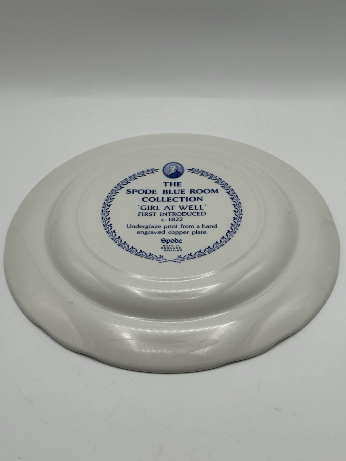 Spode Blue Room Collection Plate Girl at Well 10.43”d