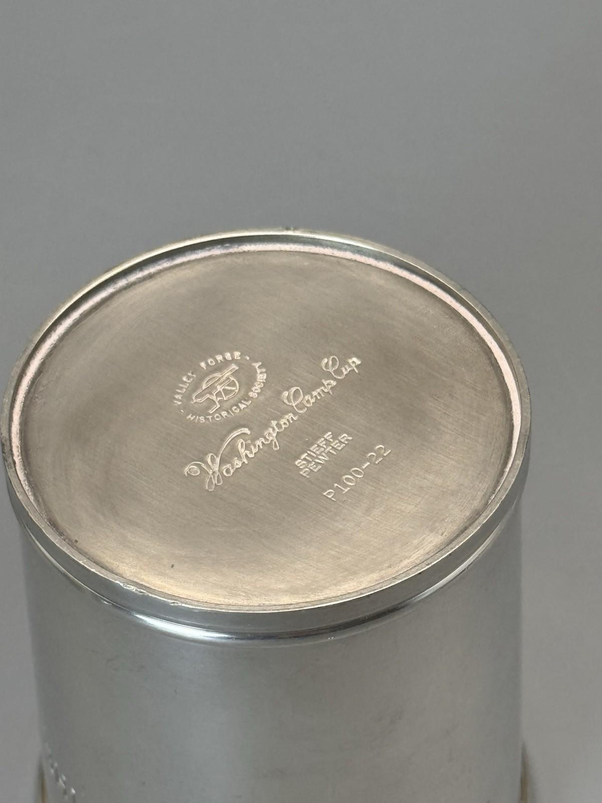Stieff Pewter Camp Cup Washington Cup Engraved Garden Club Virginia 3.25”