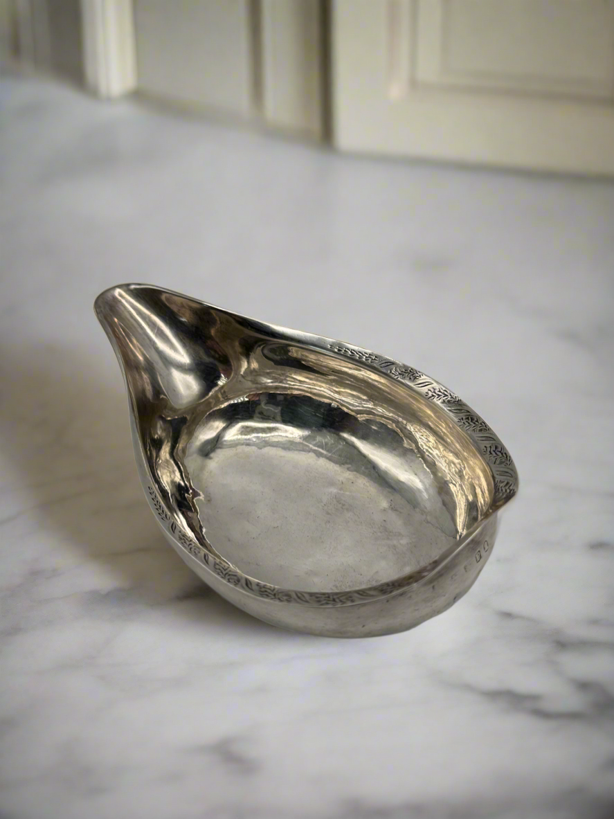 ANTIQUE Sterling Pap Boat Monogrammed George III Hallmark Faint