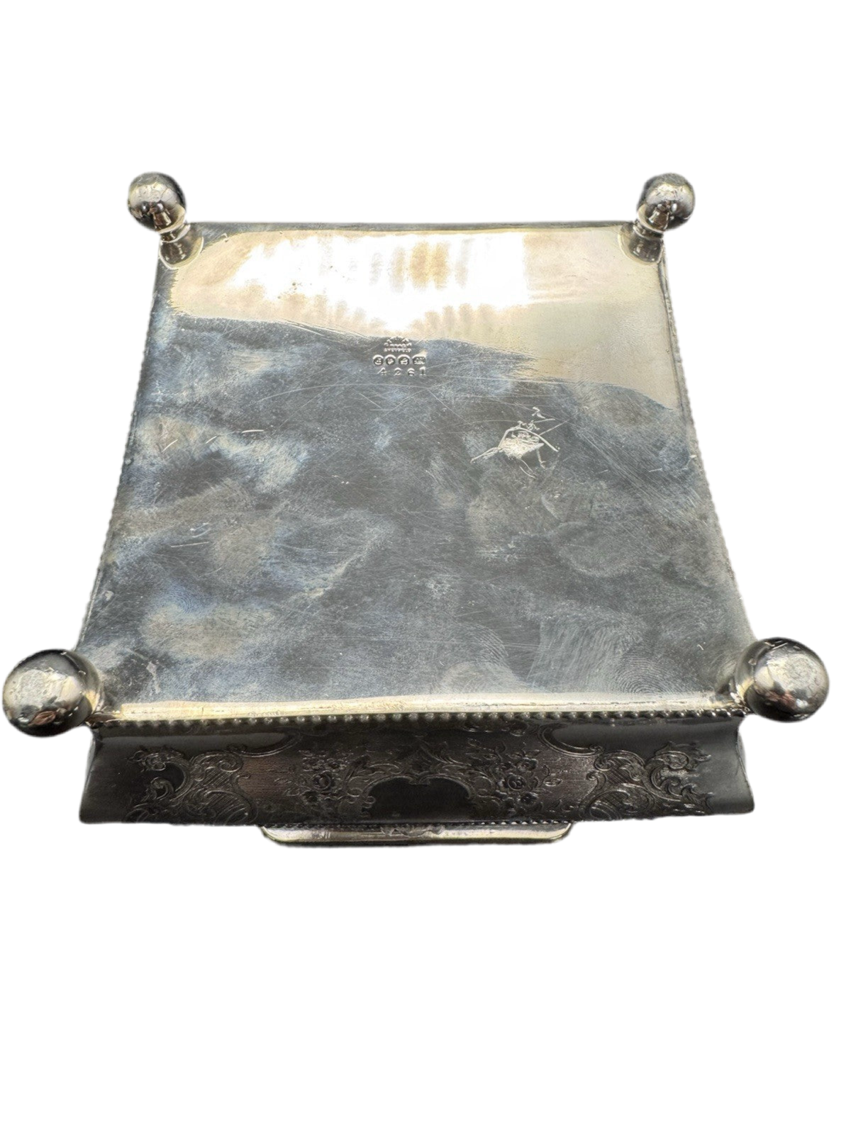 Antique Sheffield Silver Plate Double Biscuit Box – 1889 Marriage Presentation