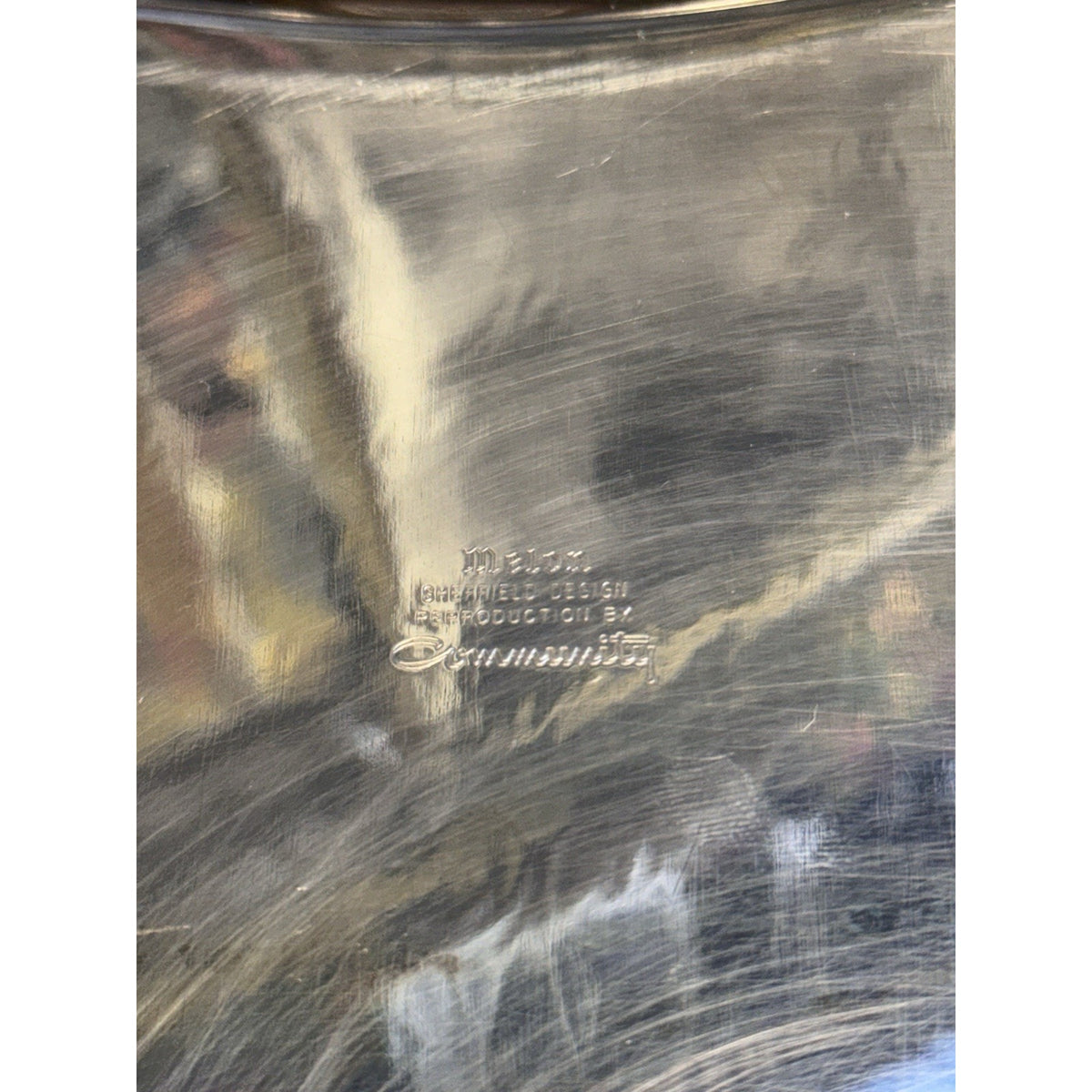LARGE Silverplate Tray Sheffield Reproduction 31” Chased Ornate Handles