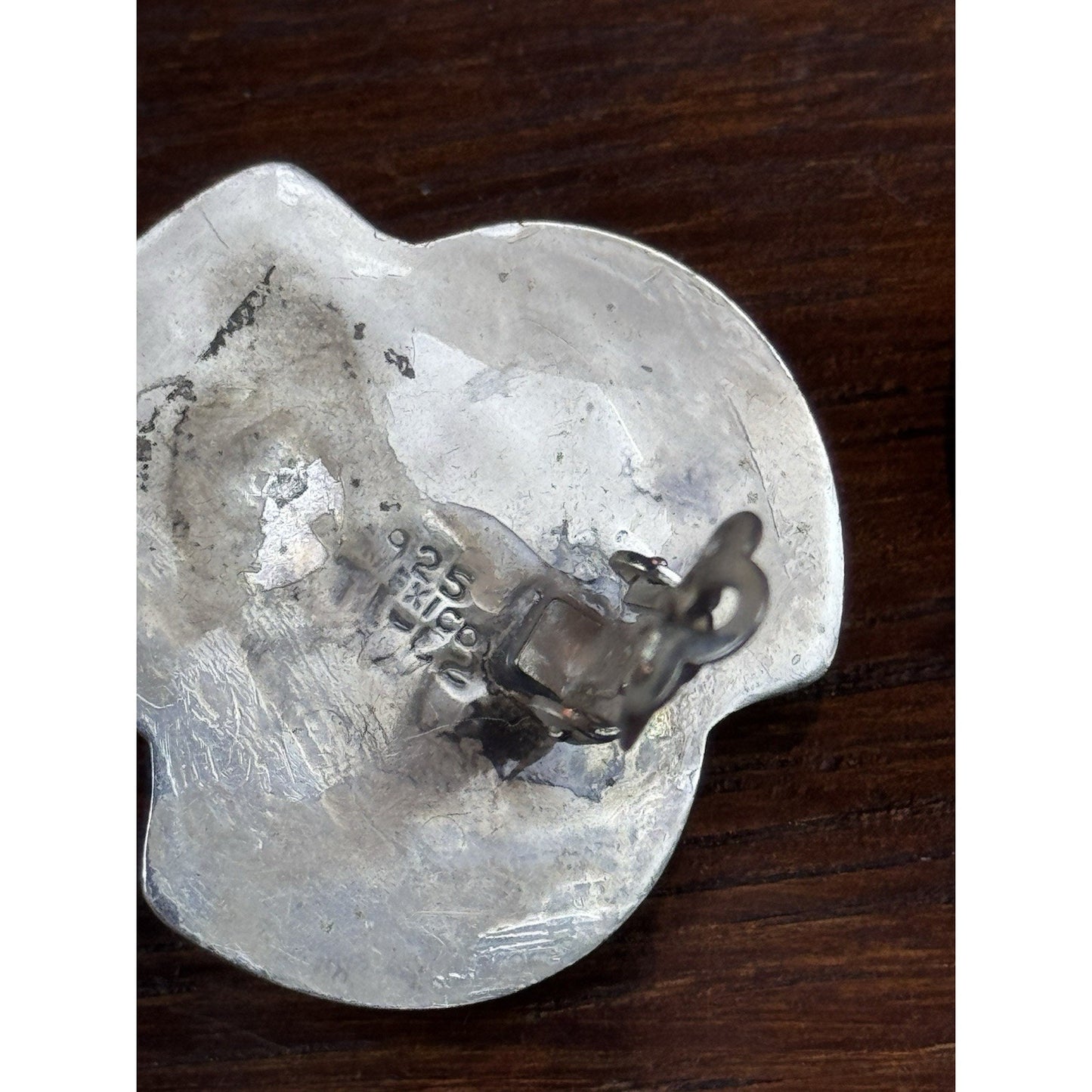Vintage Sterling Silver Mexico Clip Earrings Sculptural Modernist