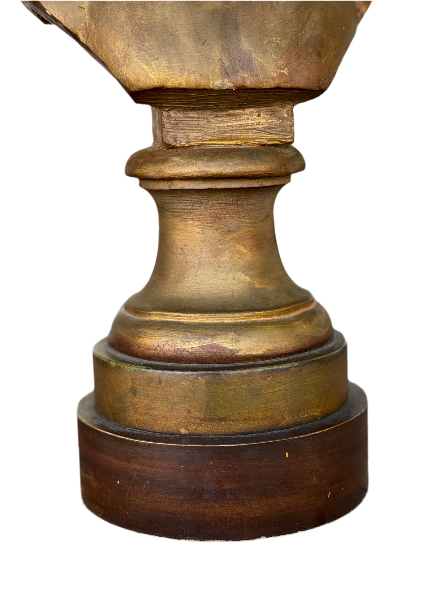 Antique STYLE French Girl Bust reproduction of a work by the French sculptor Jacques François Joseph Saly (1717-1776). SUBSTANTIAL Estate Find On Wooden Base 21”h