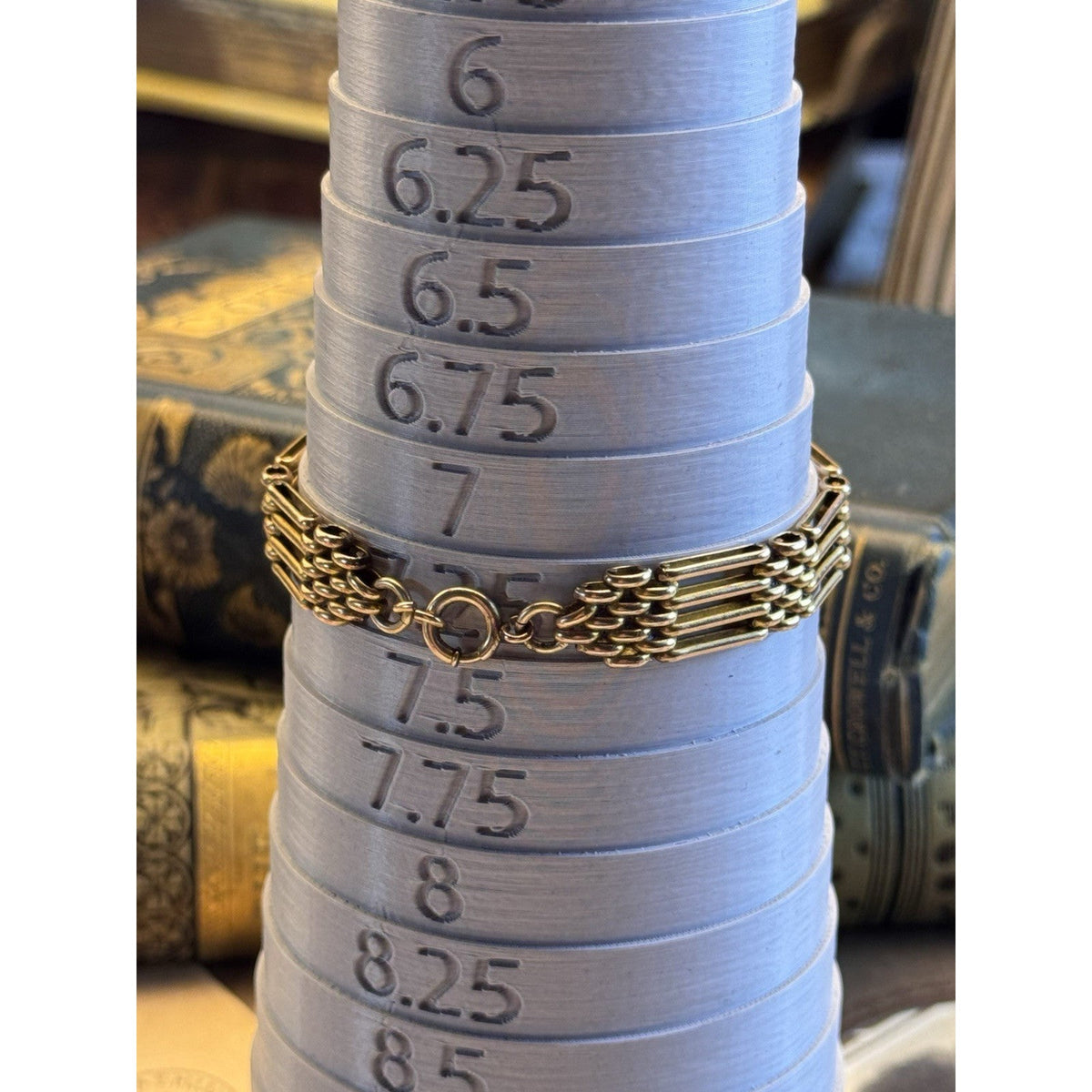 Antique Gold-Filled Gate Link Bracelet 7.25” Victorian STYLE