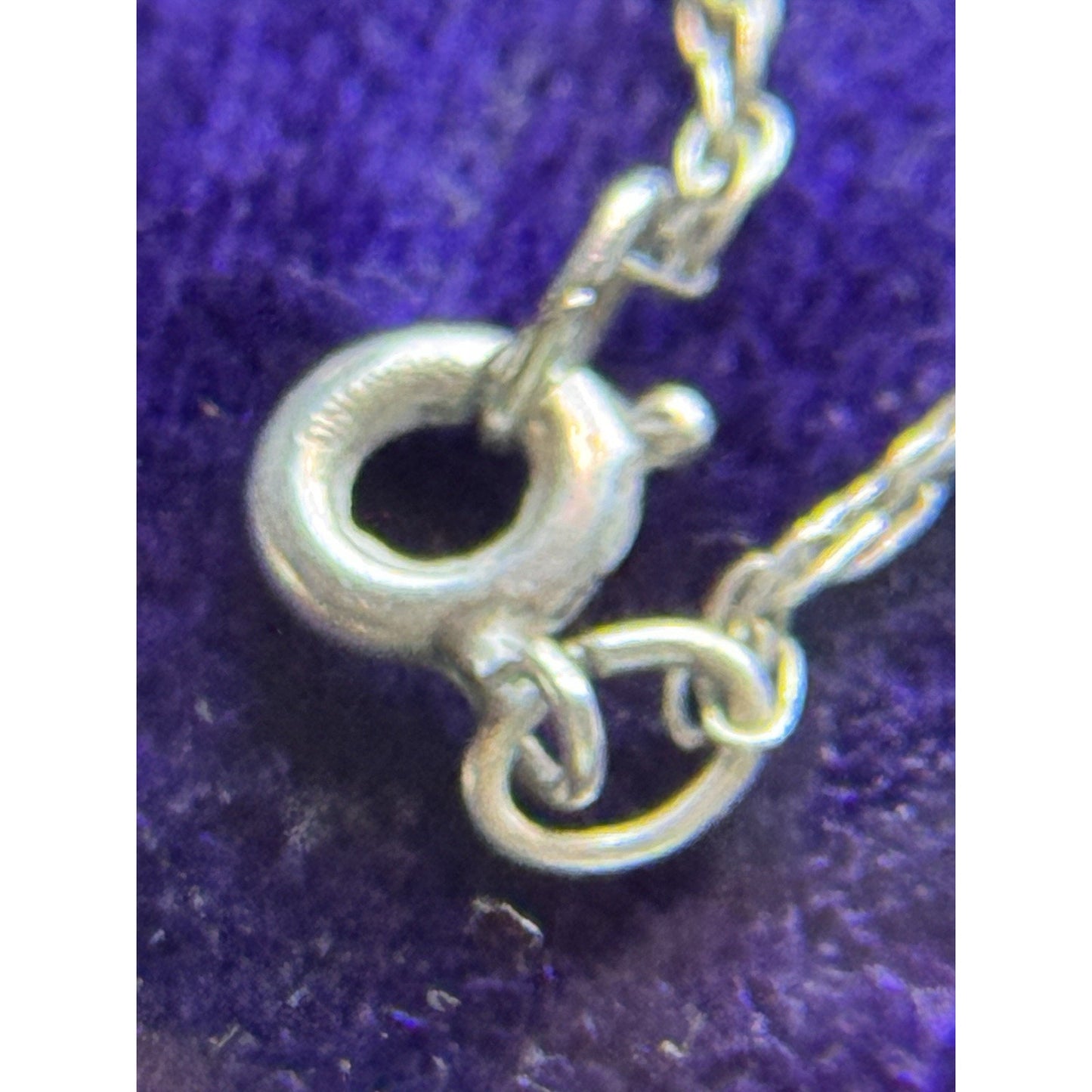 Sterling Silver Necklace Double “Kiss” Pendants 19” Whimsical Vintage