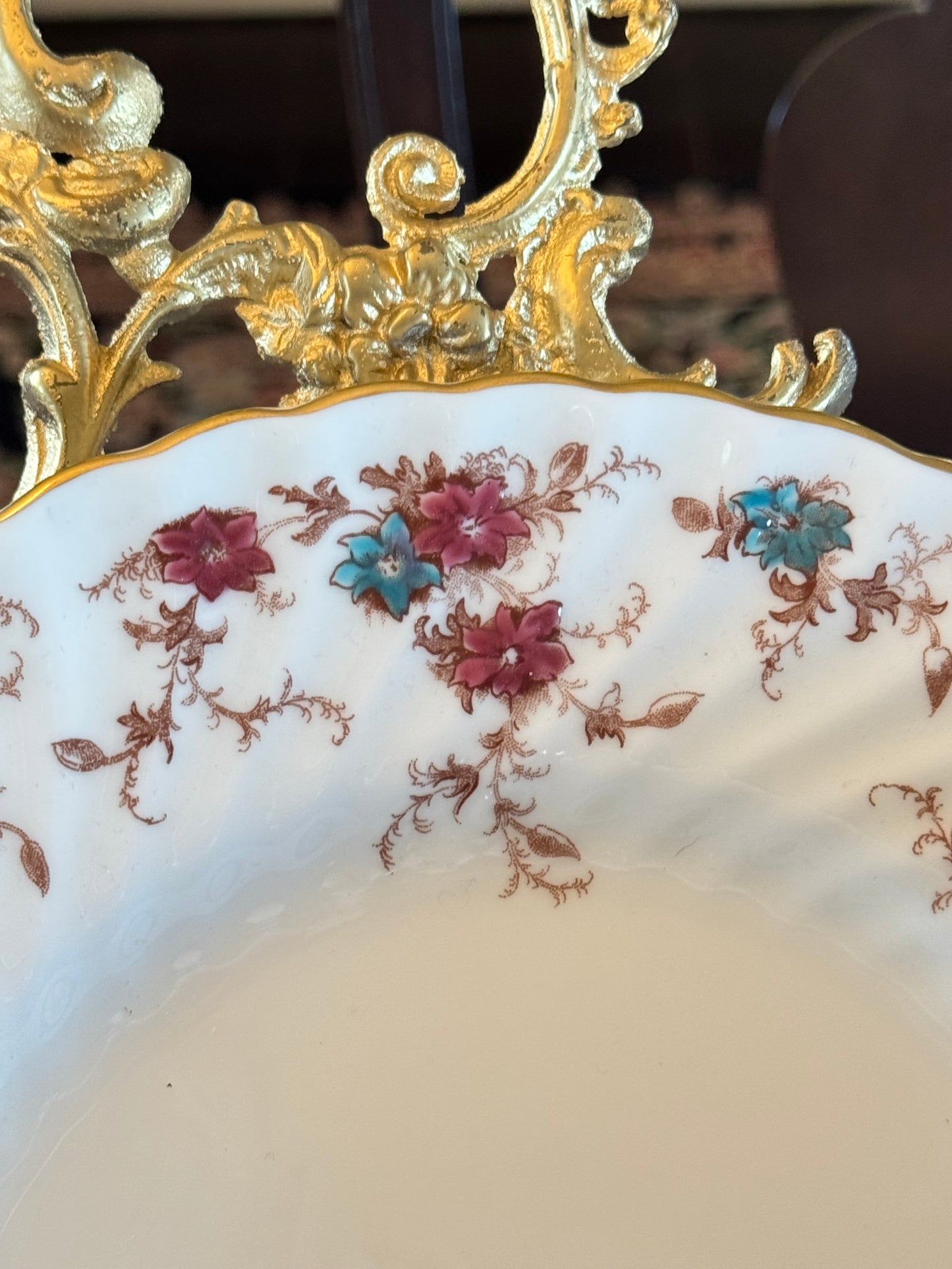 8 Vintage Minton Ancestral 10.5” Dinner Plates Bone China Made In England
