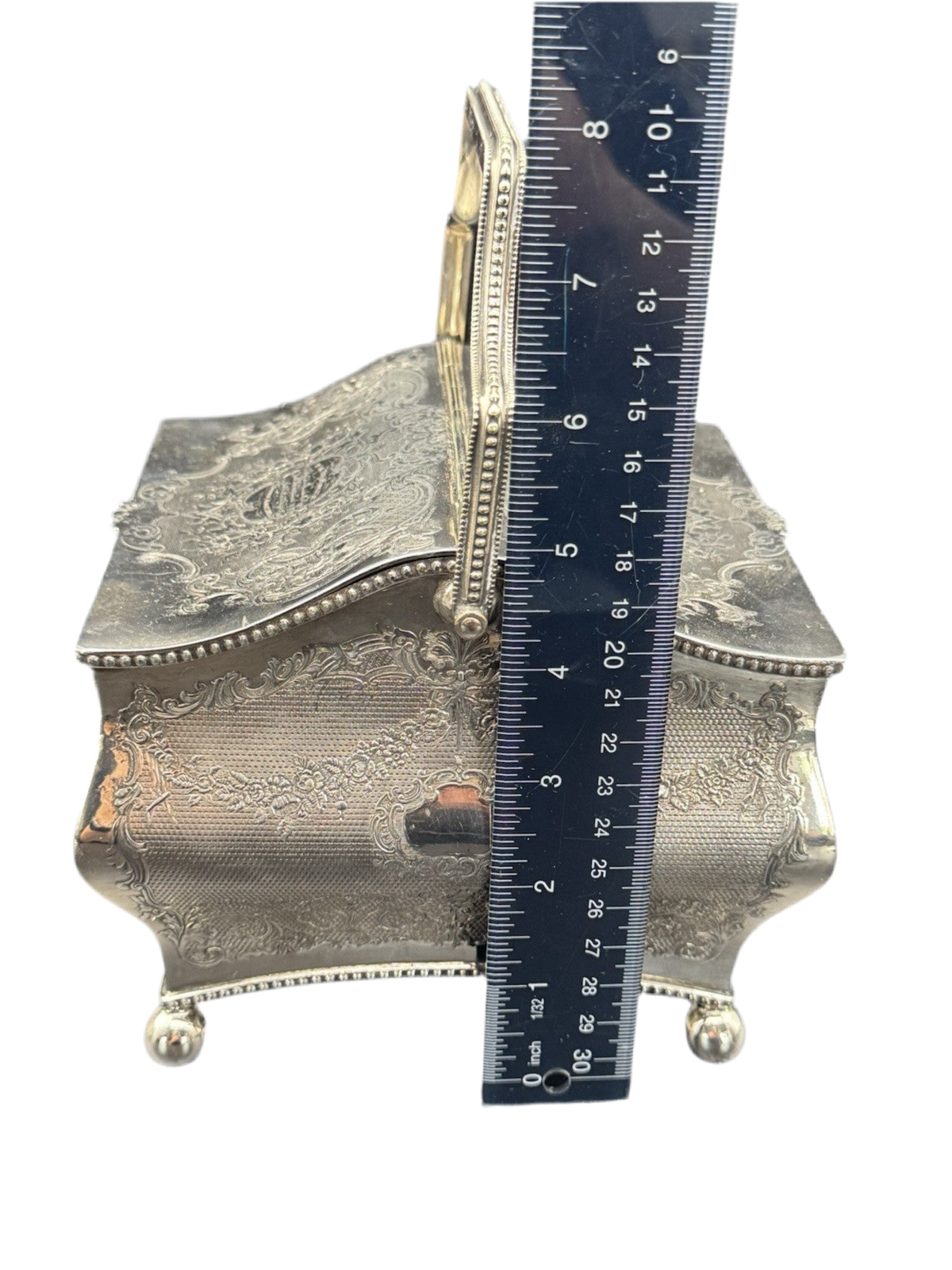 Antique Sheffield Silver Plate Double Biscuit Box – 1889 Marriage Presentation