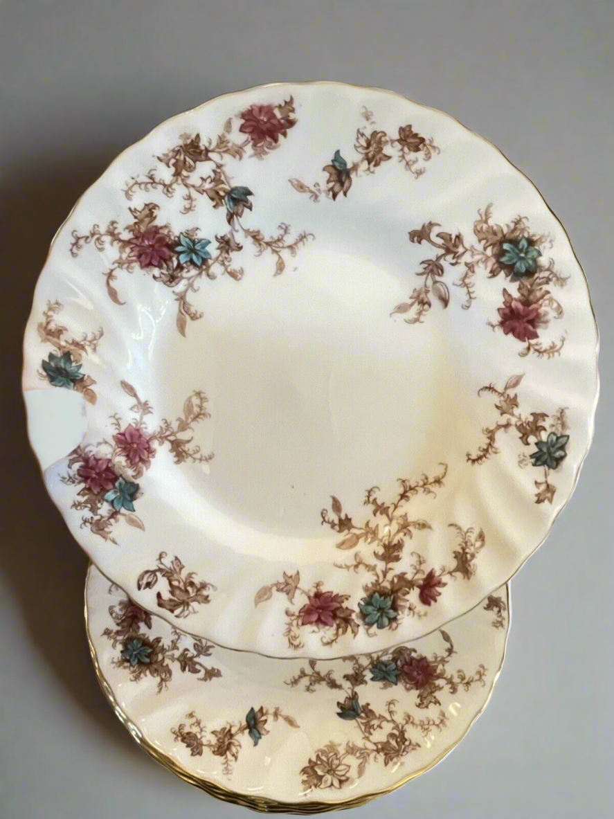 6 MINTON Ancestral Bread Plate 6.25” Wreath Backstamp VINTAGE