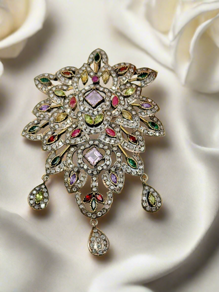 Large Pendant Antique Style With Dangler ARTISAN PIECE EXQUISITE RARE‼️