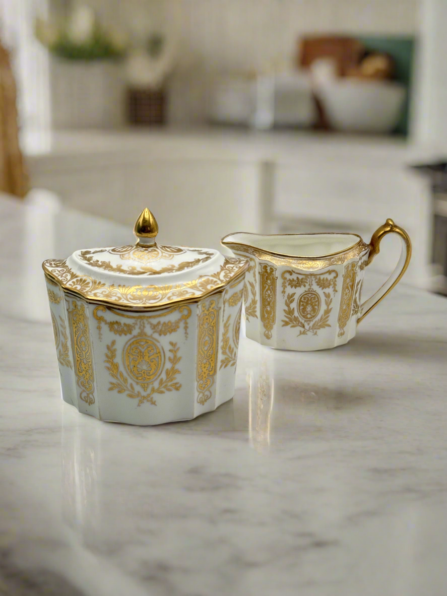 Wedgwood Neoclassical Style Creamer & Sugar 1878-1891 RARE‼️