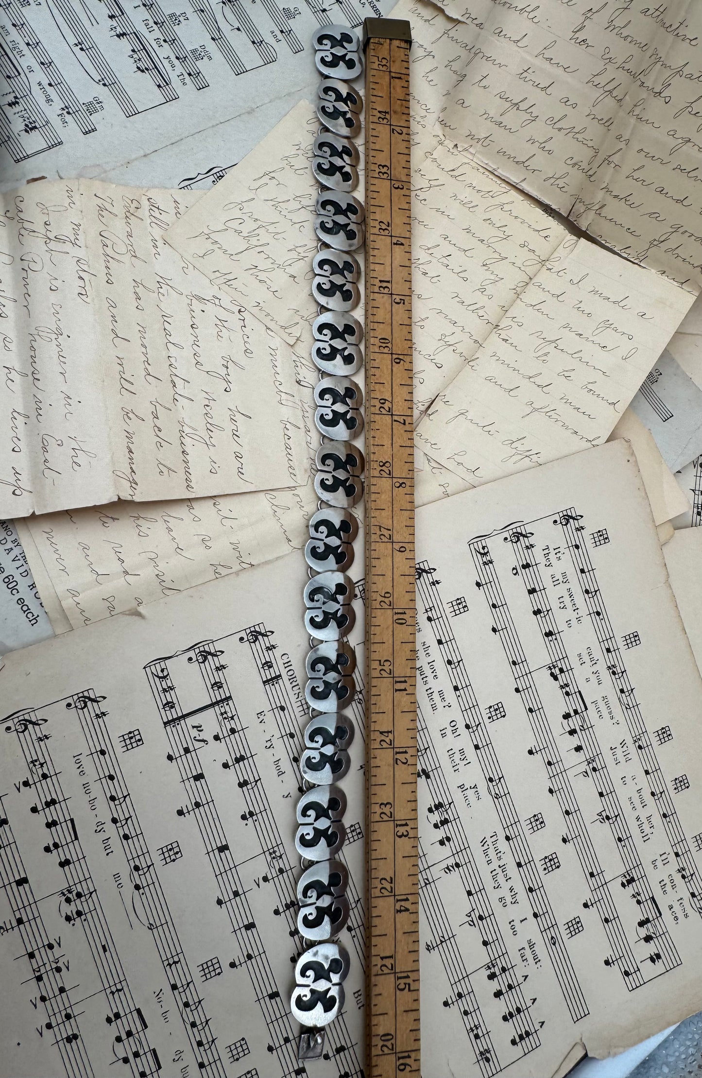 Vintage MEXICAN Taxco Silver Necklace 15.5” Wearable Length SIGNED
