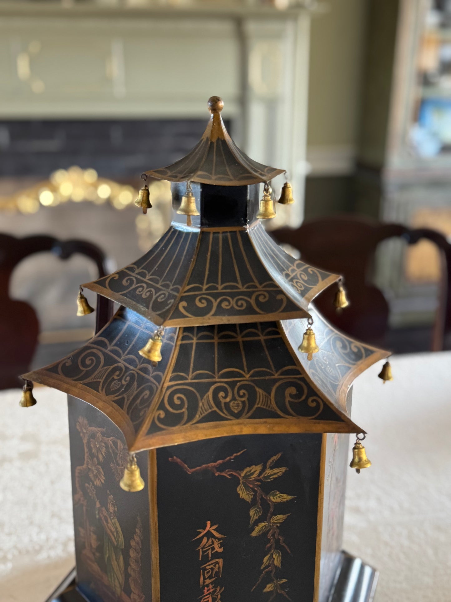 Vintage FRENCH Hand Painted TOLE WARE Pagoda Storage Box 17.5” X 12” RARE‼️
Apr1_18:37