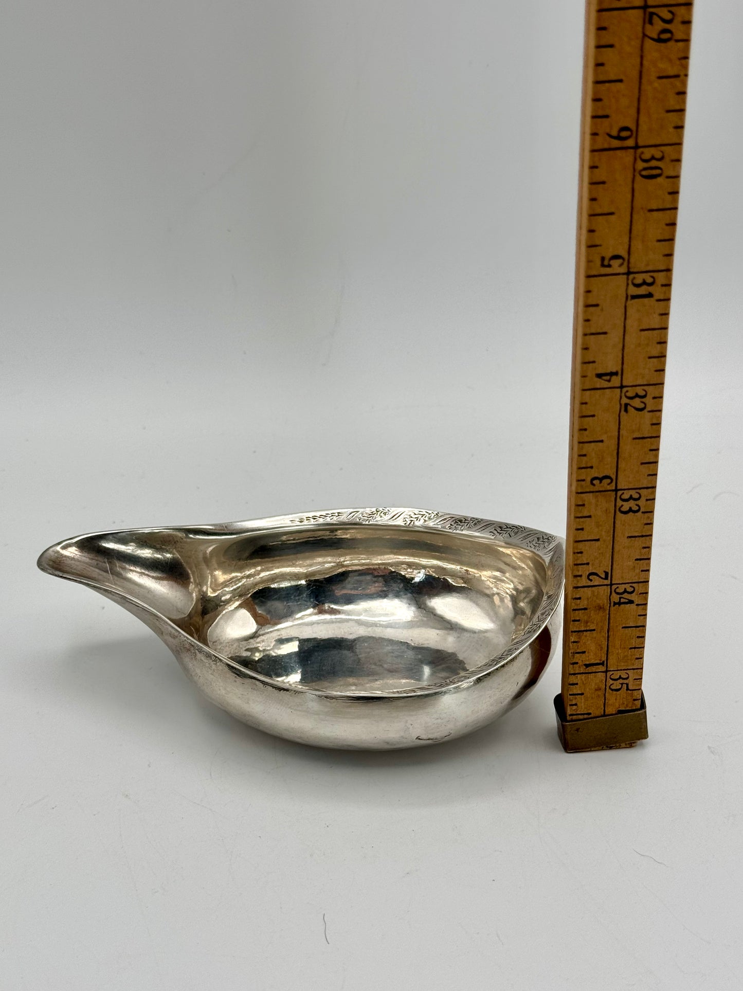 ANTIQUE Sterling Pap Boat Monogrammed George III Hallmark Faint