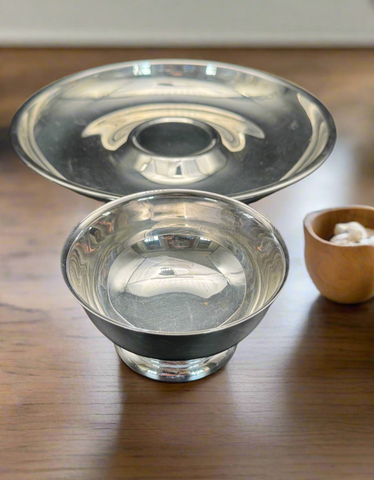 Vintage Silverplate Chip & Dip Set 2 Pieces ESTATE FIND