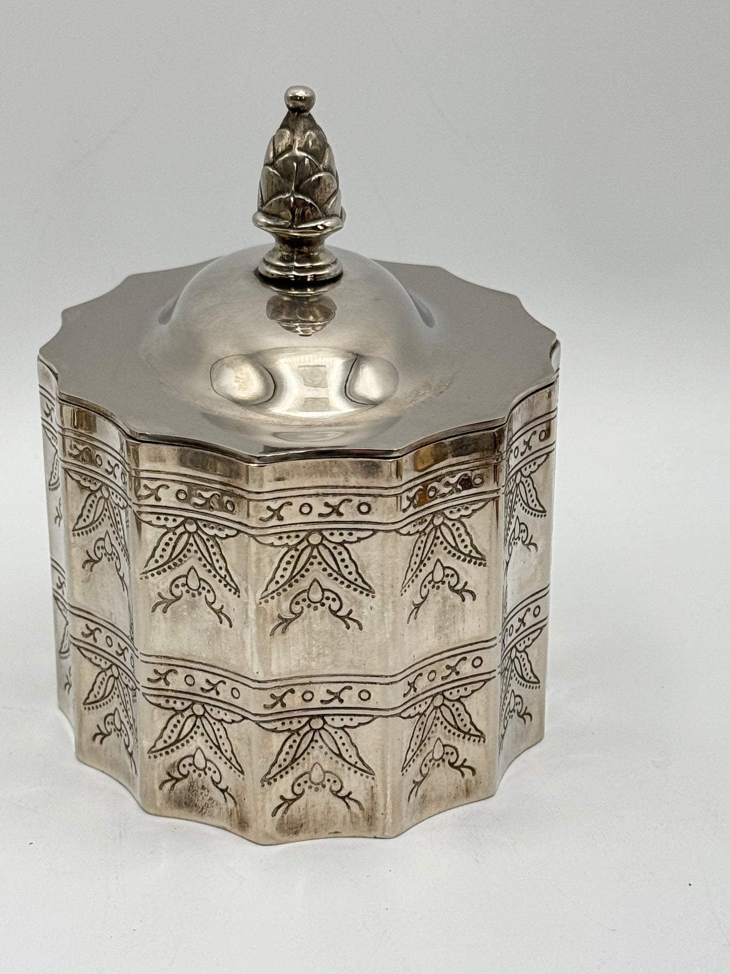 Vintage SILVERPLATE Jewelry Case Tea Caddy Style GODINGER Estate Find