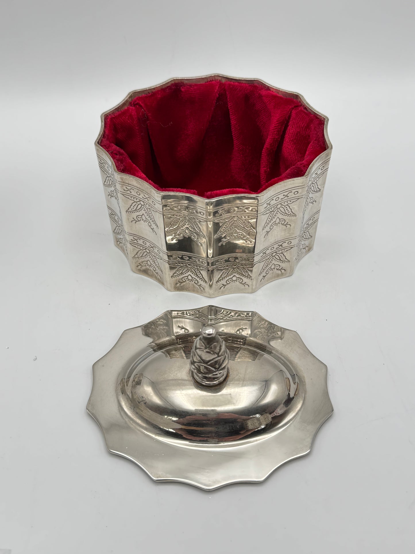 Vintage SILVERPLATE Jewelry Case Tea Caddy Style GODINGER Estate Find