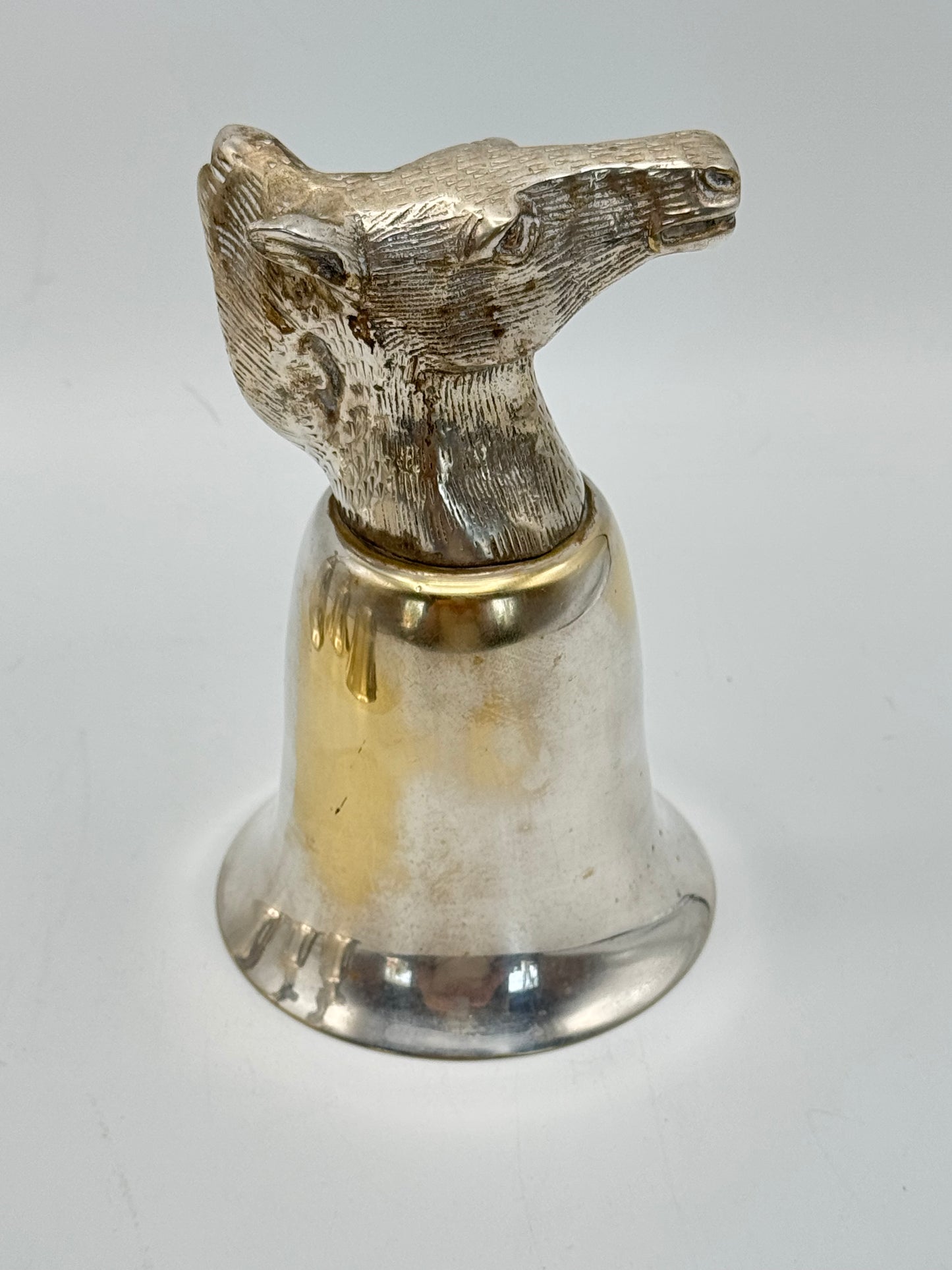 Vintage Stirrup Cup Silver Plate HORSE Equestrian ESTATE FIND Ca.5.5”h