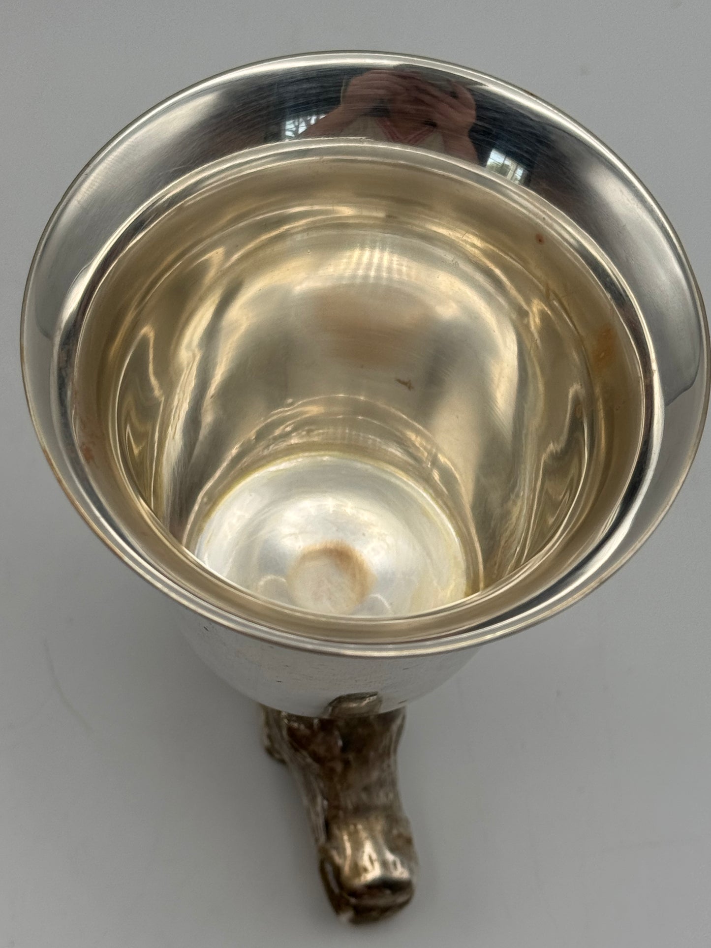Vintage Stirrup Cup Silver Plate HORSE Equestrian ESTATE FIND Ca.5.5”h