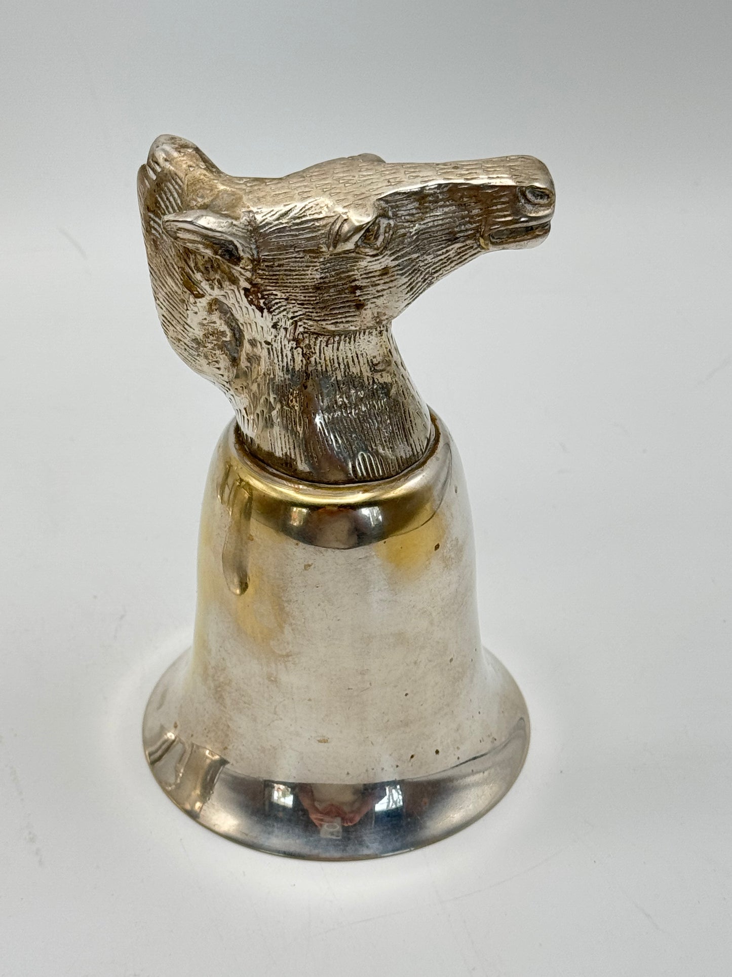 Vintage Stirrup Cup Silver Plate HORSE Equestrian ESTATE FIND Ca.5.5”h