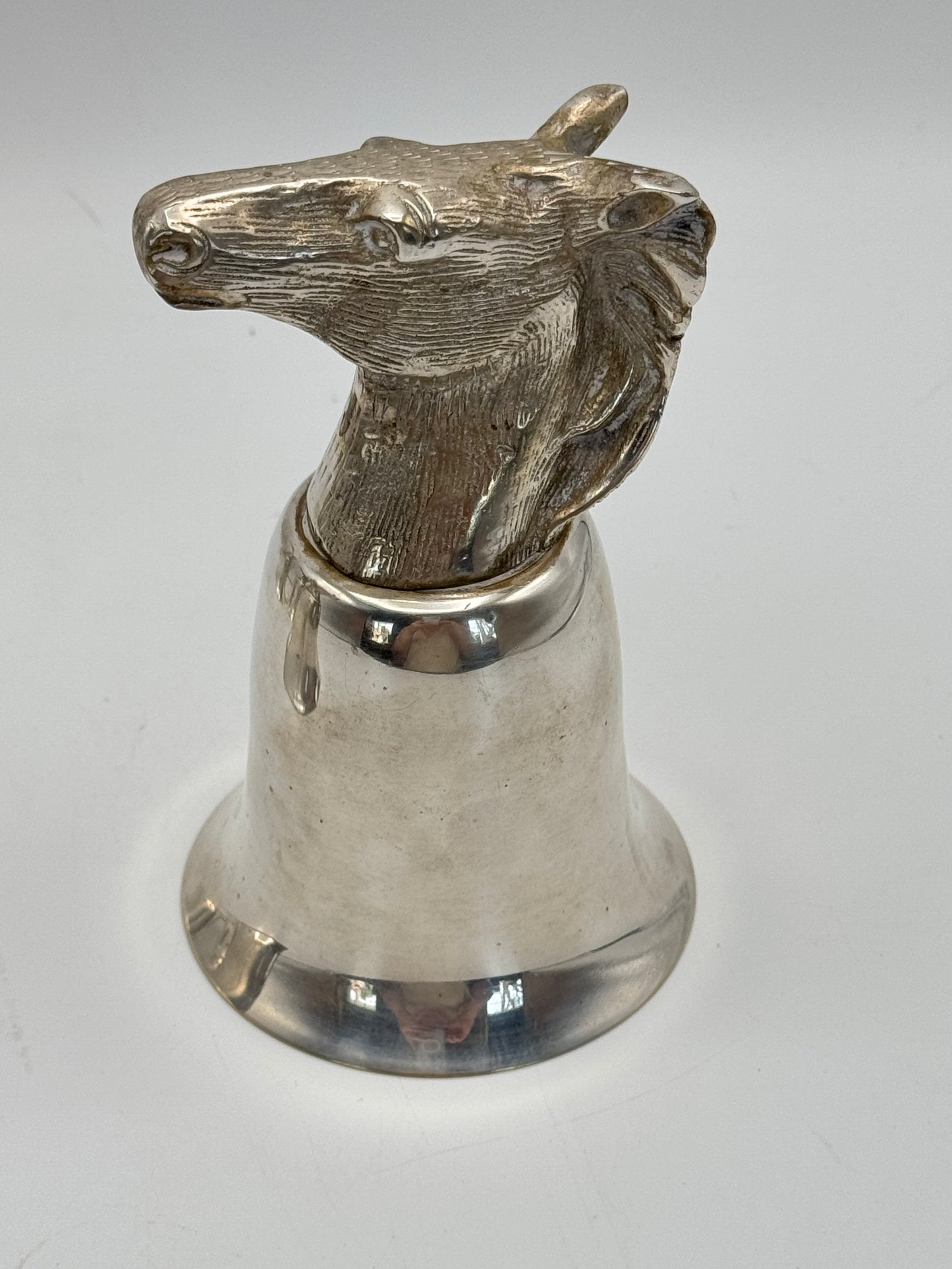 Vintage Stirrup Cup Silver Plate HORSE Equestrian ESTATE FIND Ca.5.5”h