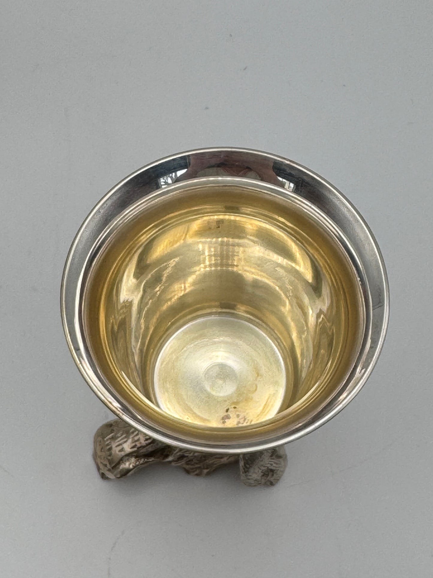 Vintage Stirrup Cup Silver Plate HOUND Equestrian ESTATE FIND Ca.5.5”h