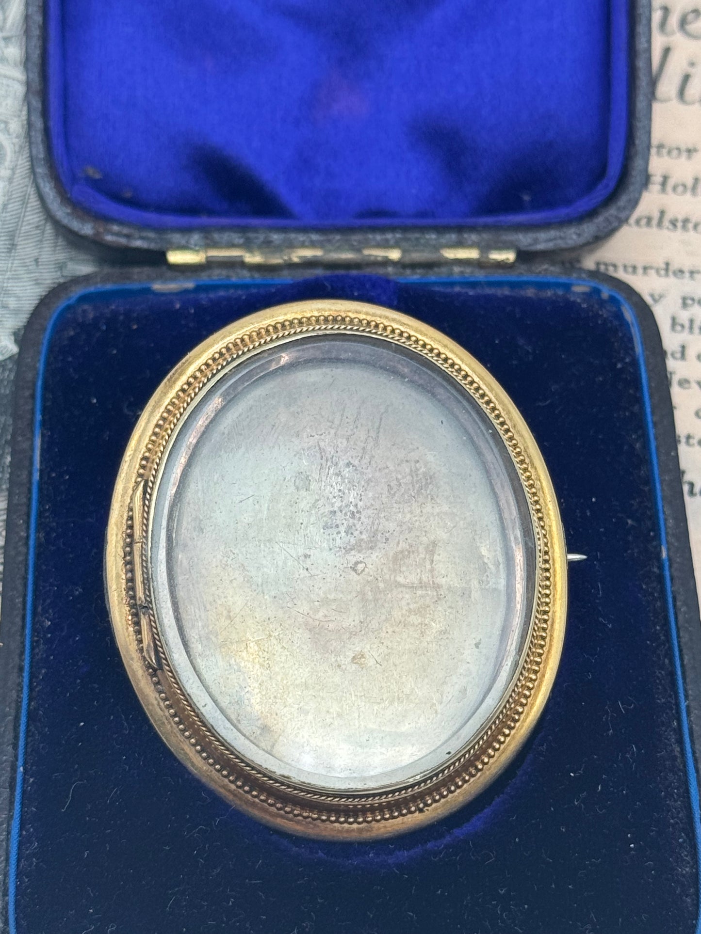 Antique VICTORIAN Hair Locket Brooch Gold Filled Hinge Pin Broken‼️