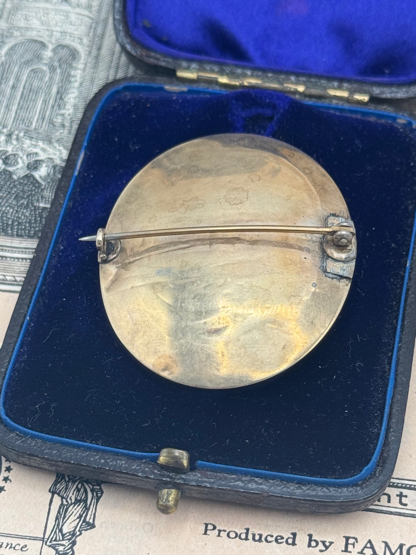 Antique VICTORIAN Hair Locket Brooch Gold Filled Hinge Pin Broken‼️