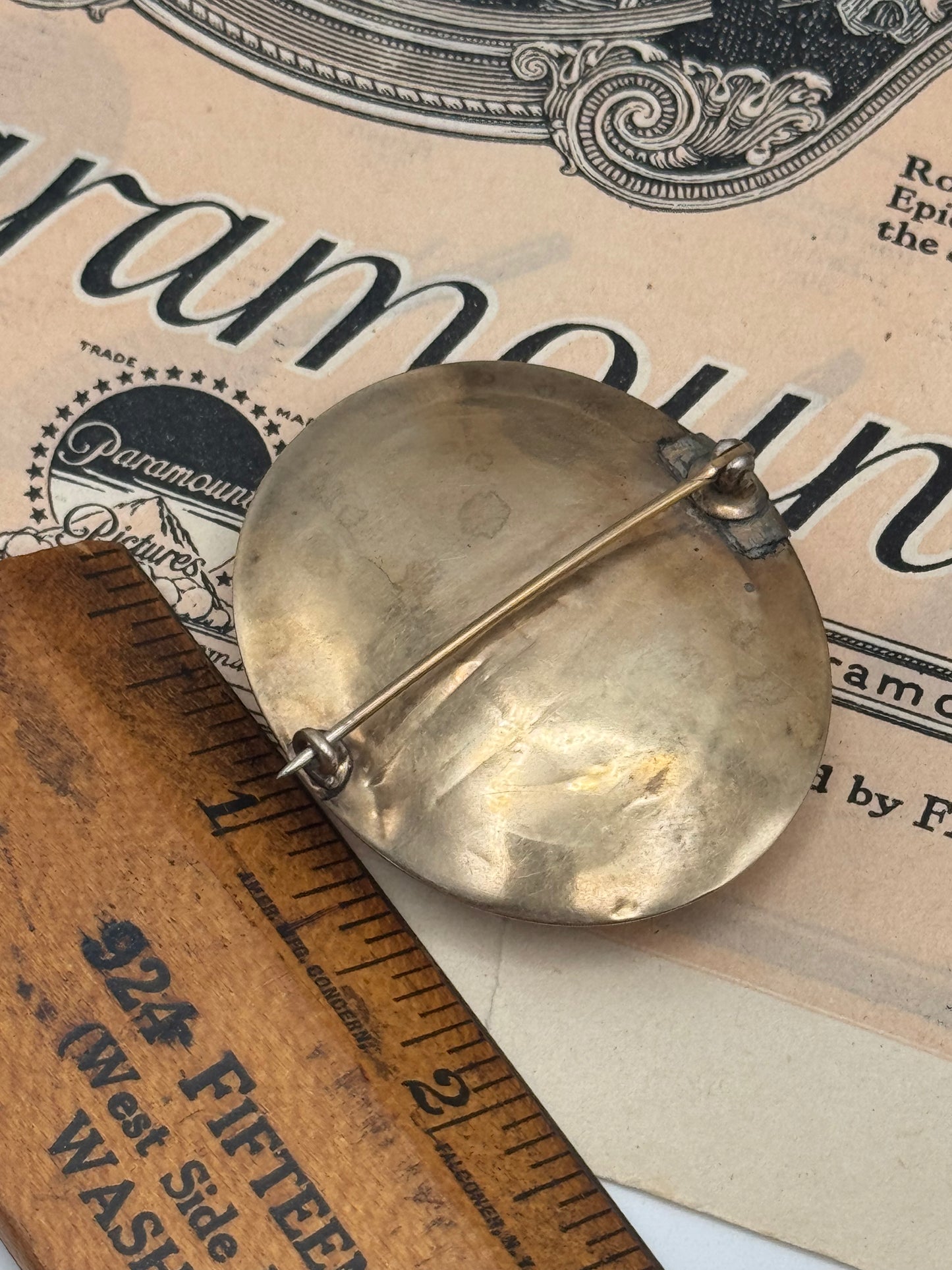Antique VICTORIAN Hair Locket Brooch Gold Filled Hinge Pin Broken‼️