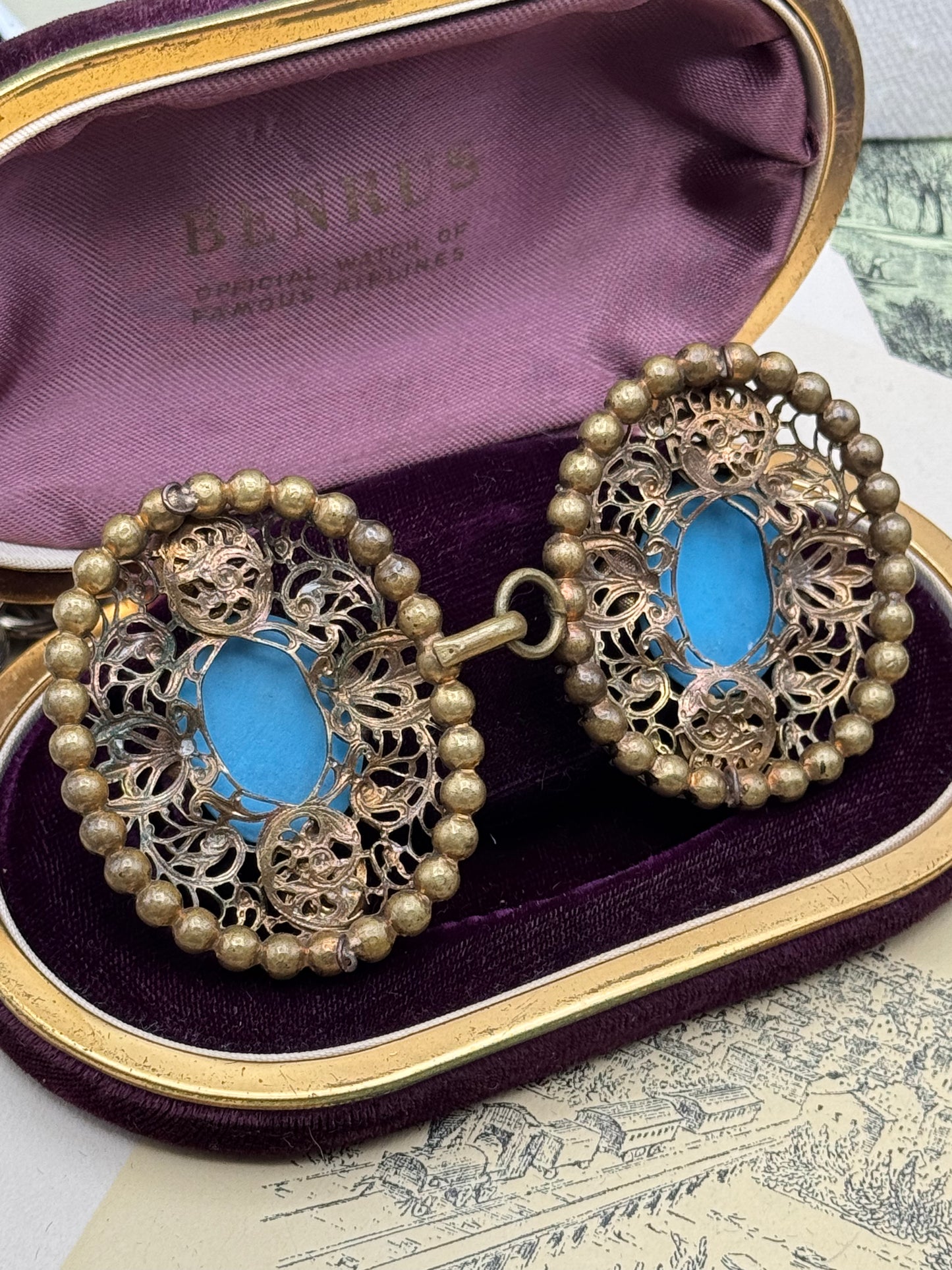 Antique Neiger Brothers Style Egyptian Revival Scarab Belt Buckle • Circa 1920s
