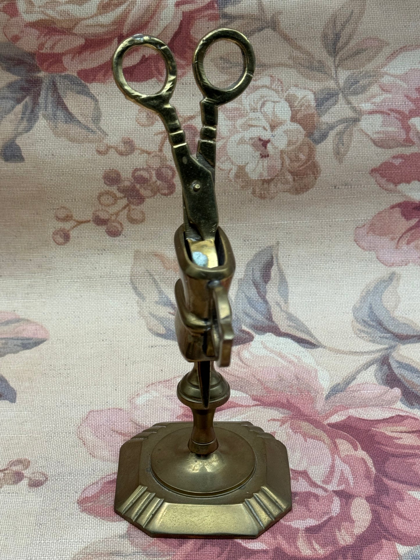 Vintage-Style Brass Candle Snuffer Wick Trimmer with Holder – Reproduction