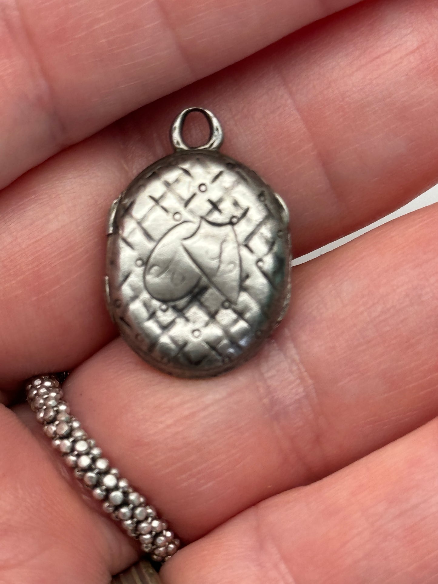 Small Antique Cherub Locket Charm inside Inscription 30 Mai 1861 Sold As Is‼️