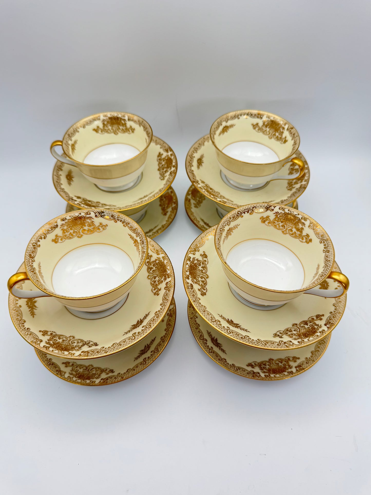 Set of 8 Noritake “Mayfield” Cups & Saucers ESTATE FIND