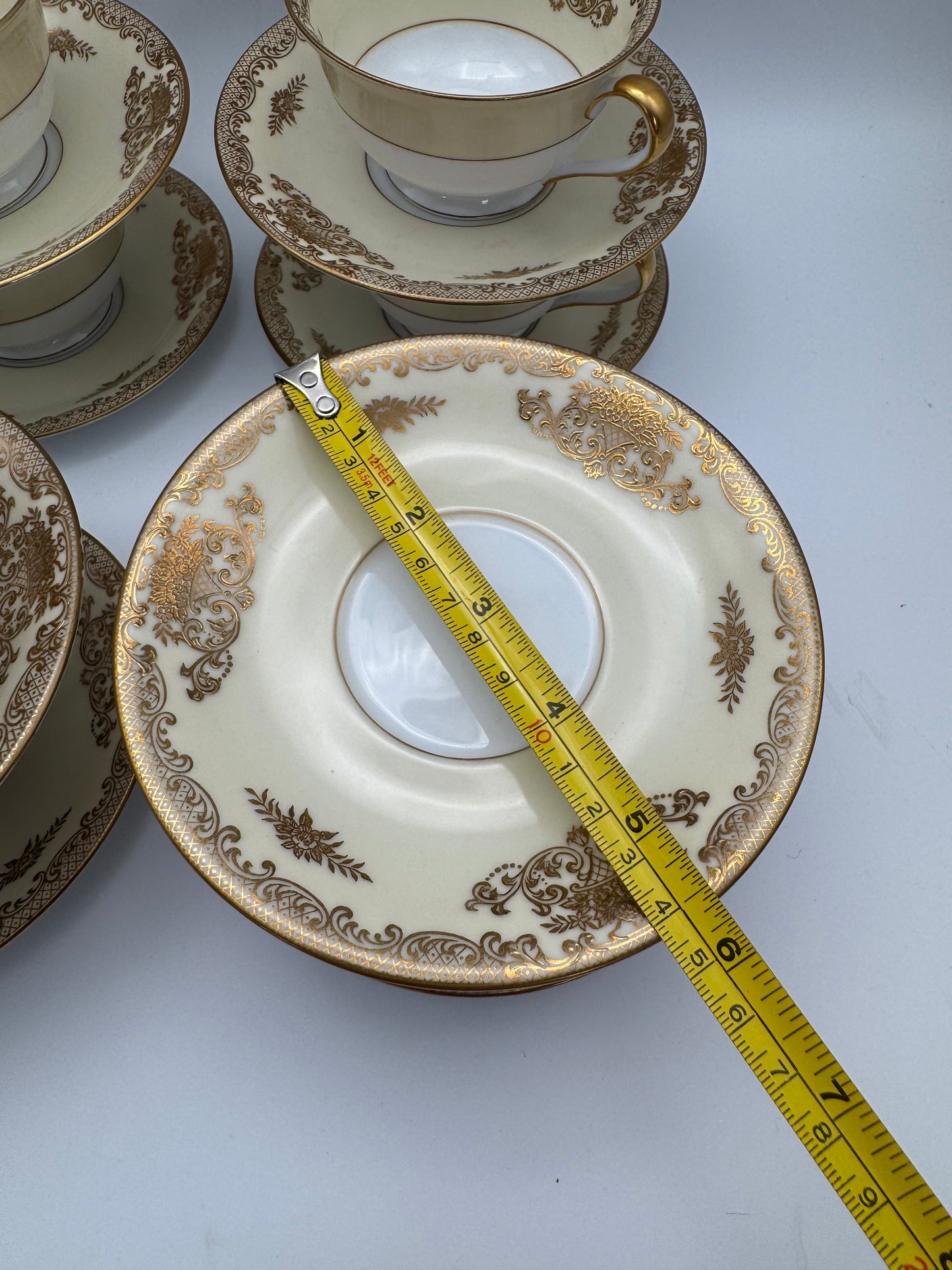 Set of 8 Noritake “Mayfield” Cups & Saucers ESTATE FIND