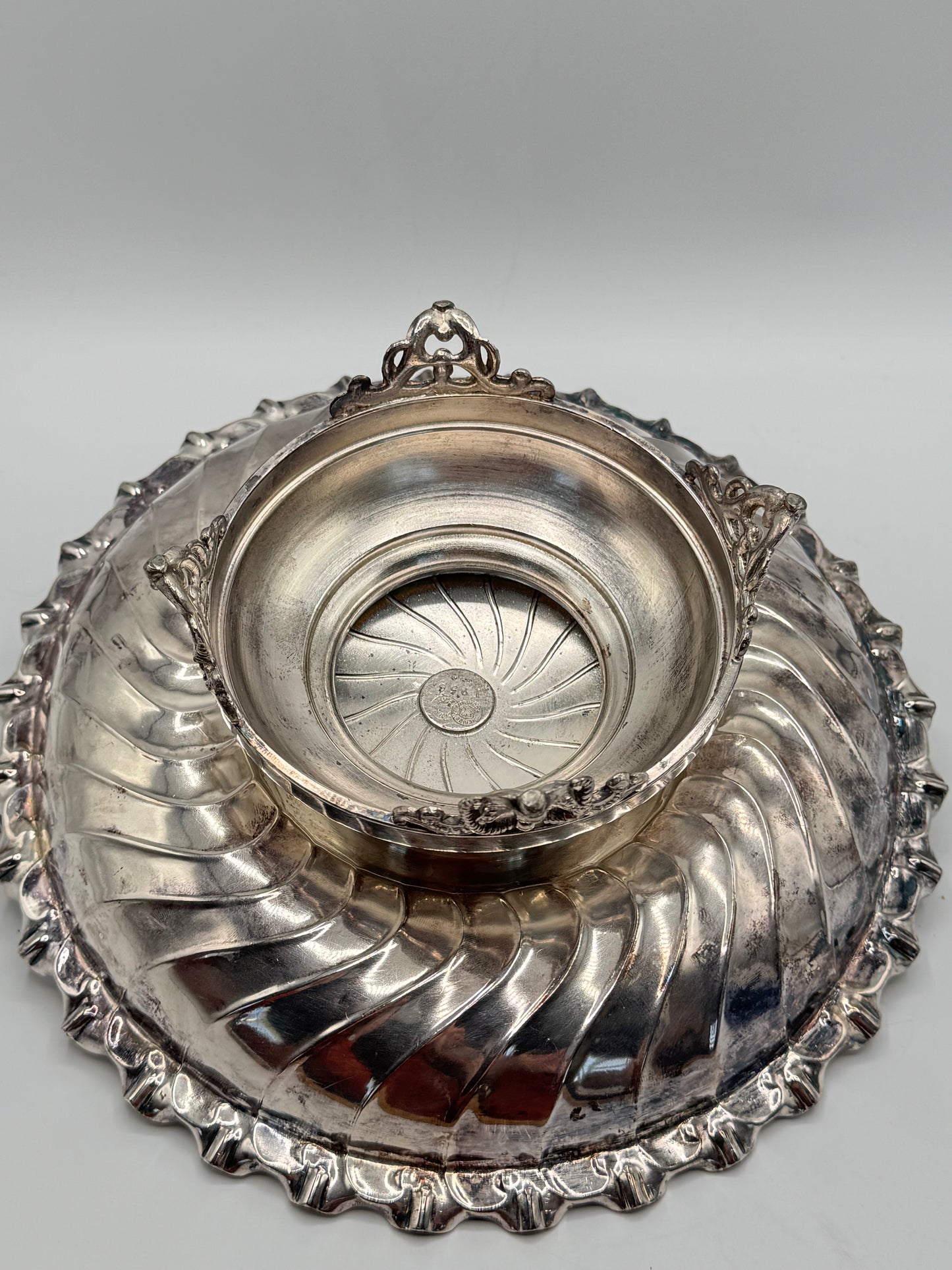Antique Silverplate Bridal Basket Meriden B Co. Quadruple Plate Perfect for Easter