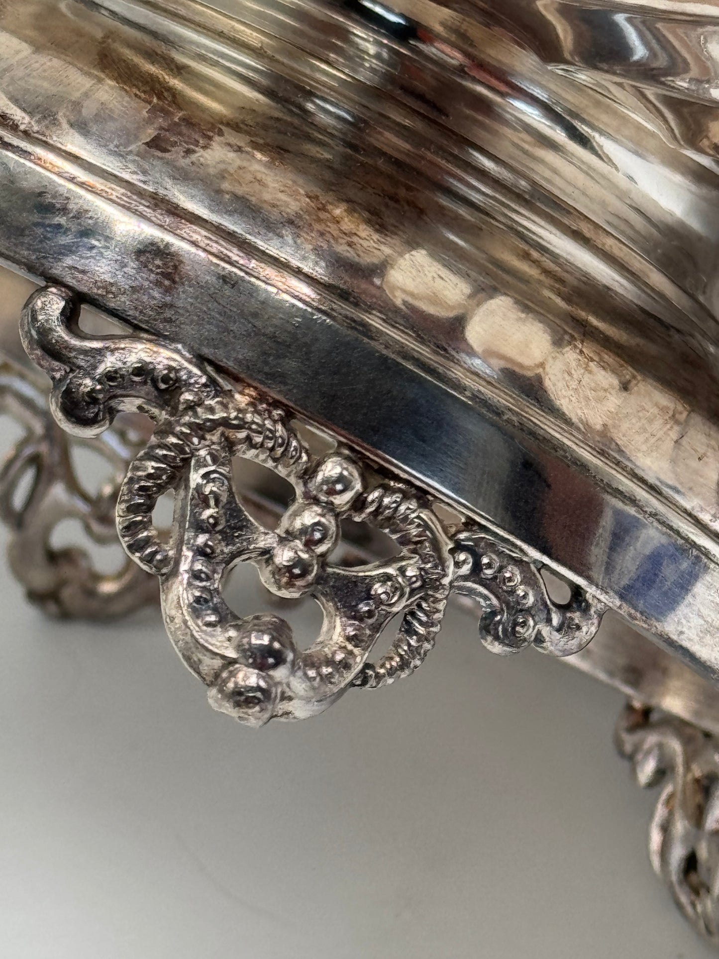 Antique Silverplate Bridal Basket Meriden B Co. Quadruple Plate Perfect for Easter