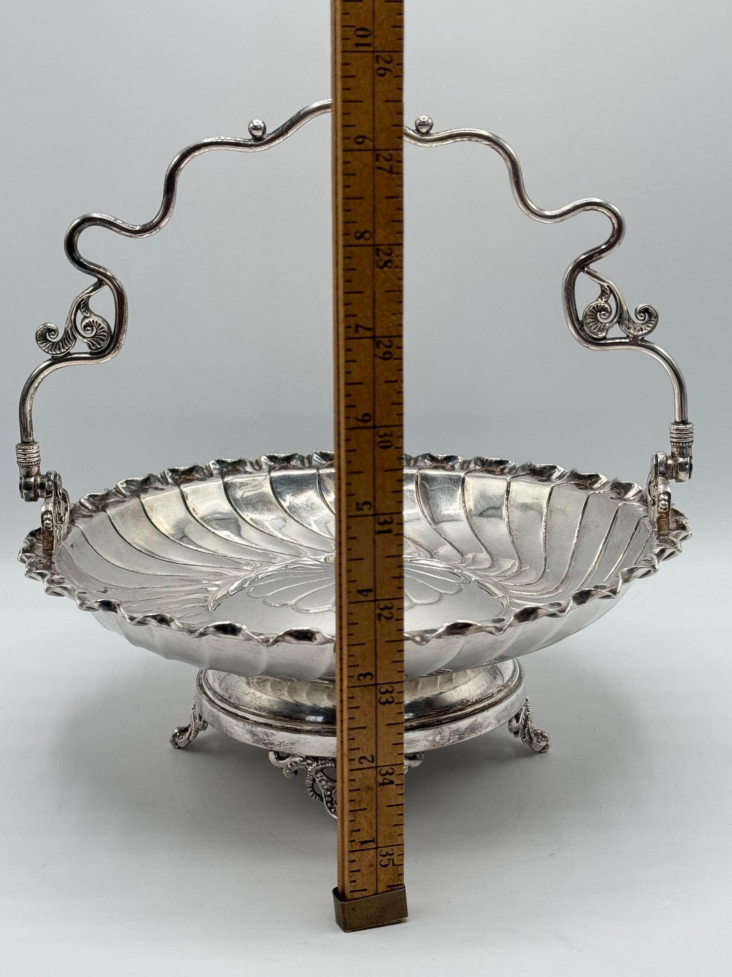 Antique Silverplate Bridal Basket Meriden B Co. Quadruple Plate Perfect for Easter