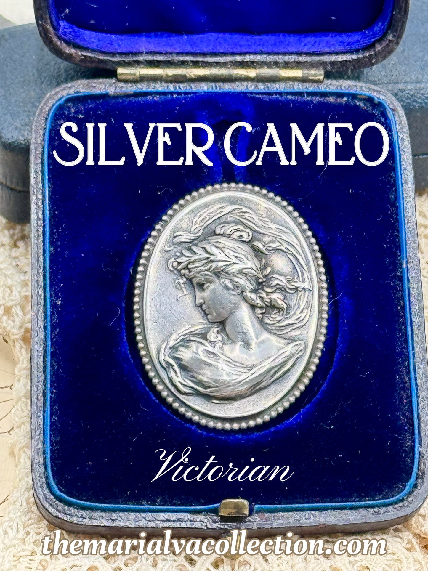 Antique Victorian Silver Cameo Brooch Acid Tested ESTATE FIND No Hallmarks