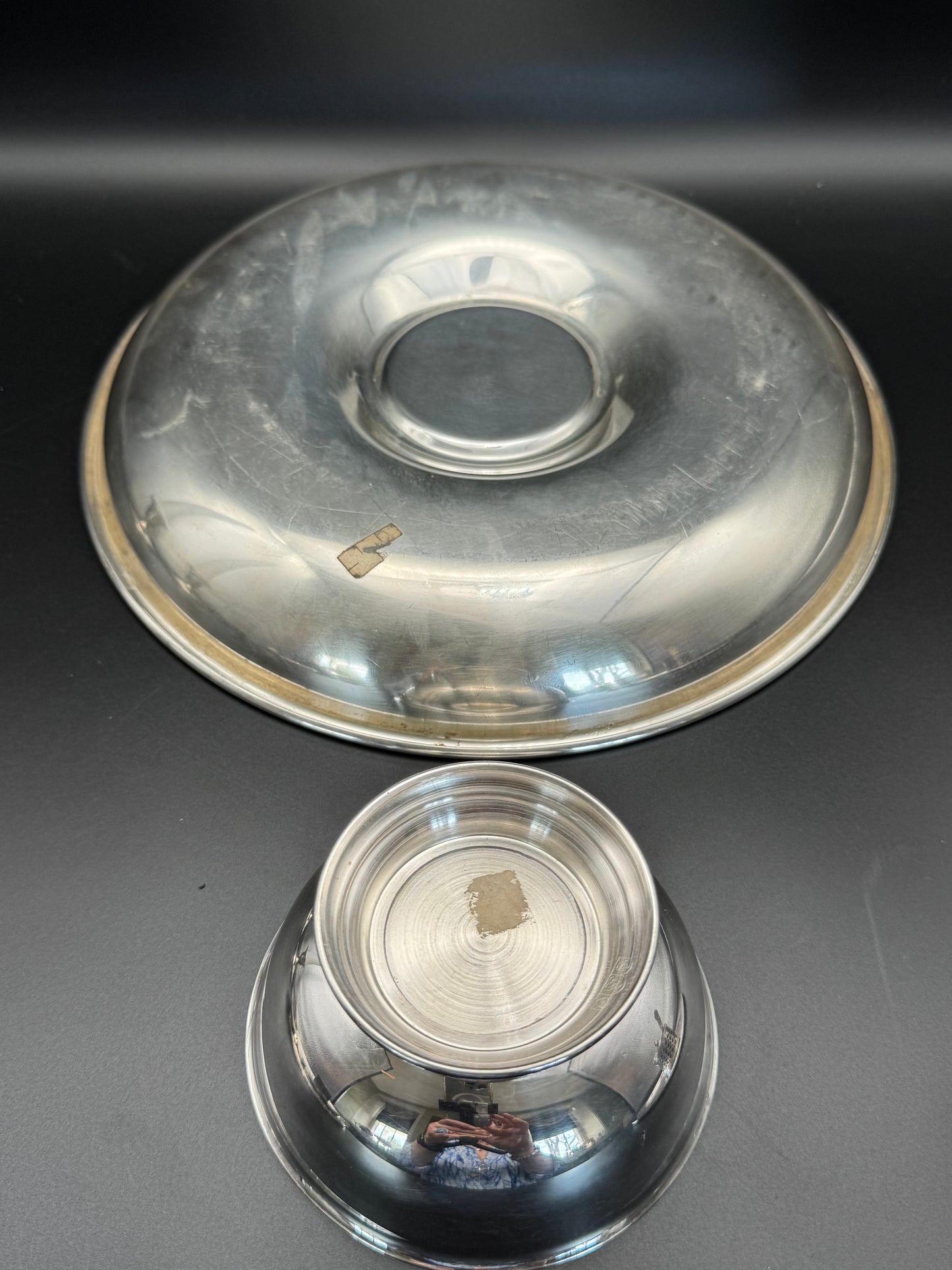 Vintage Silverplate Chip & Dip Set 2 Pieces ESTATE FIND