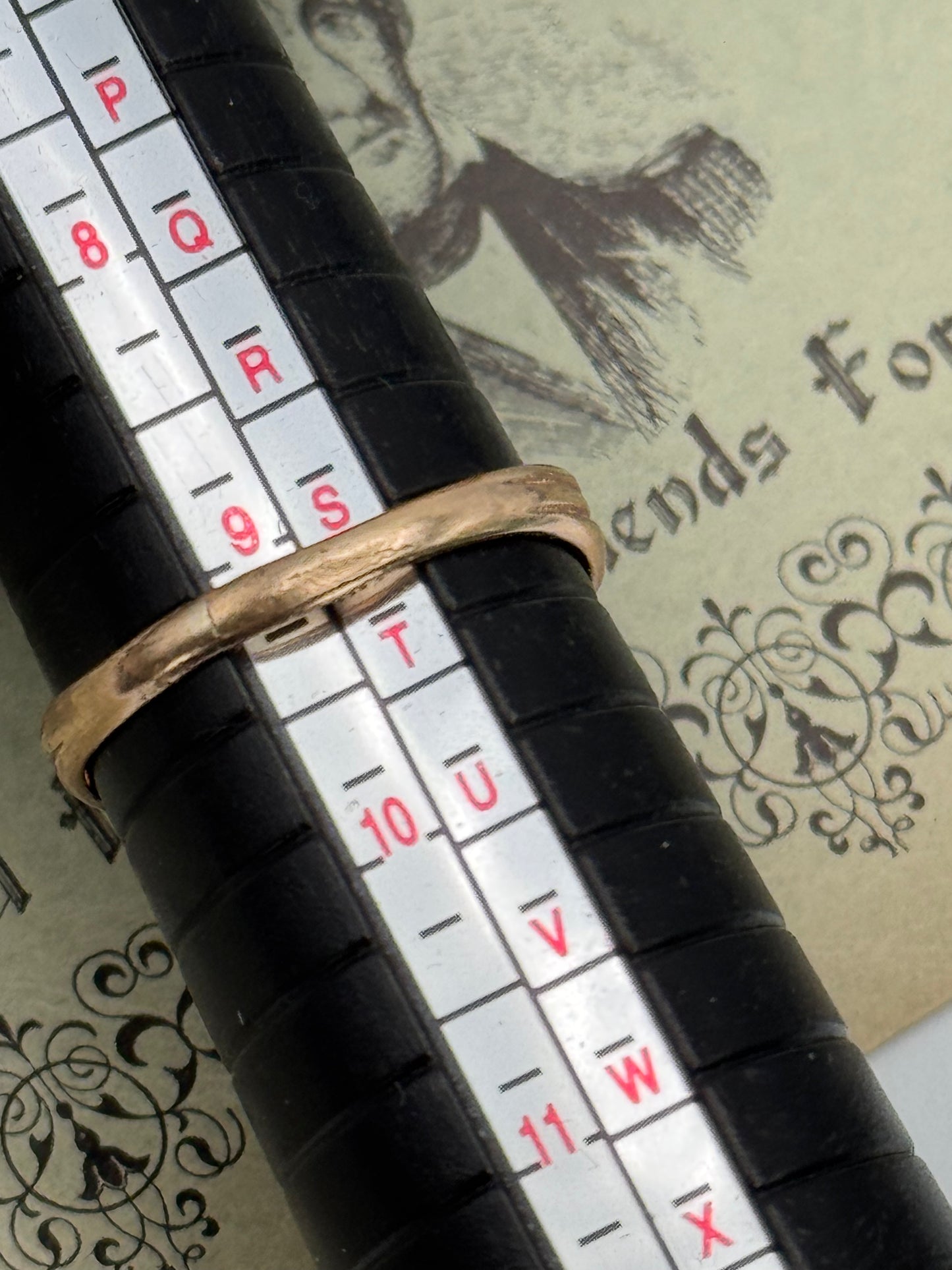 Antique VICTORIAN Gold Filled Ring Hallmarked WM & Co 3 Paste Stones