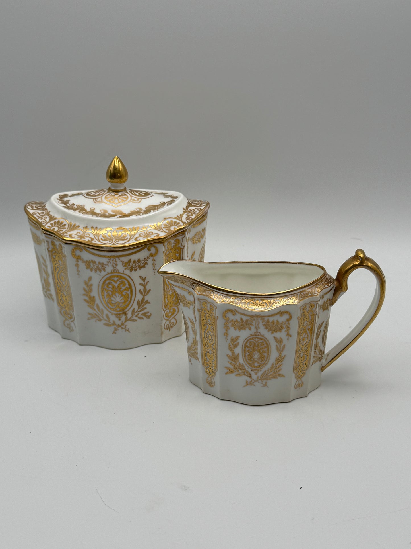 Wedgwood Neoclassical Style Creamer & Sugar 1878-1891 RARE‼️