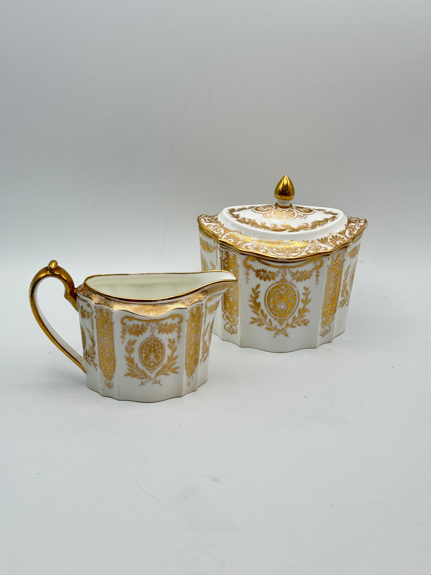 Wedgwood Neoclassical Style Creamer & Sugar 1878-1891 RARE‼️