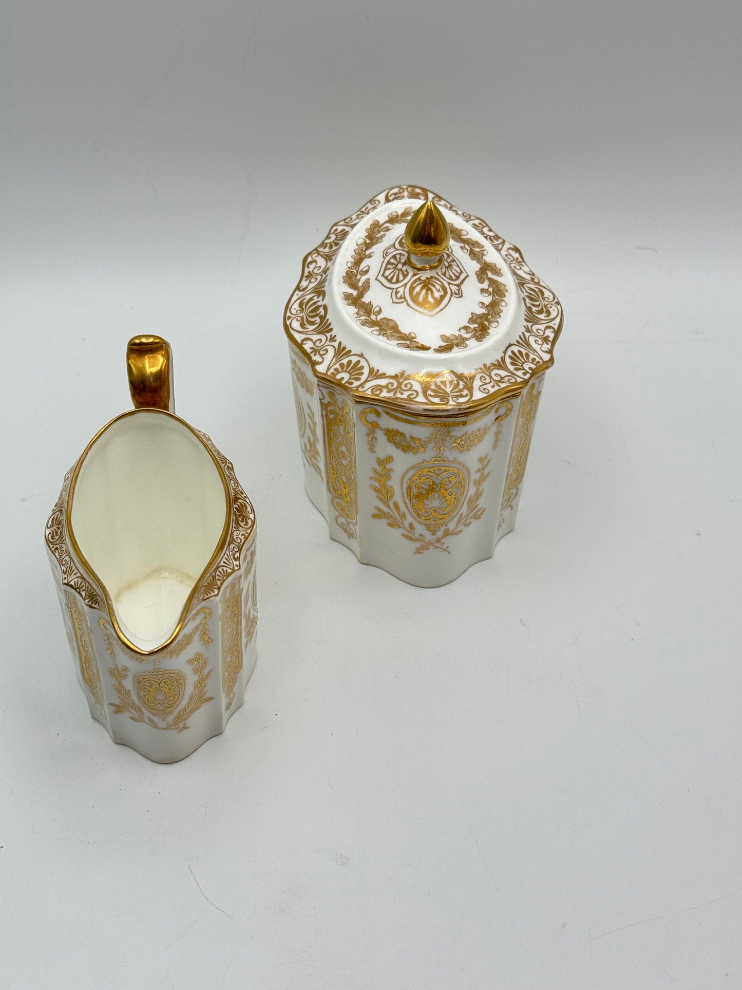 Wedgwood Neoclassical Style Creamer & Sugar 1878-1891 RARE‼️