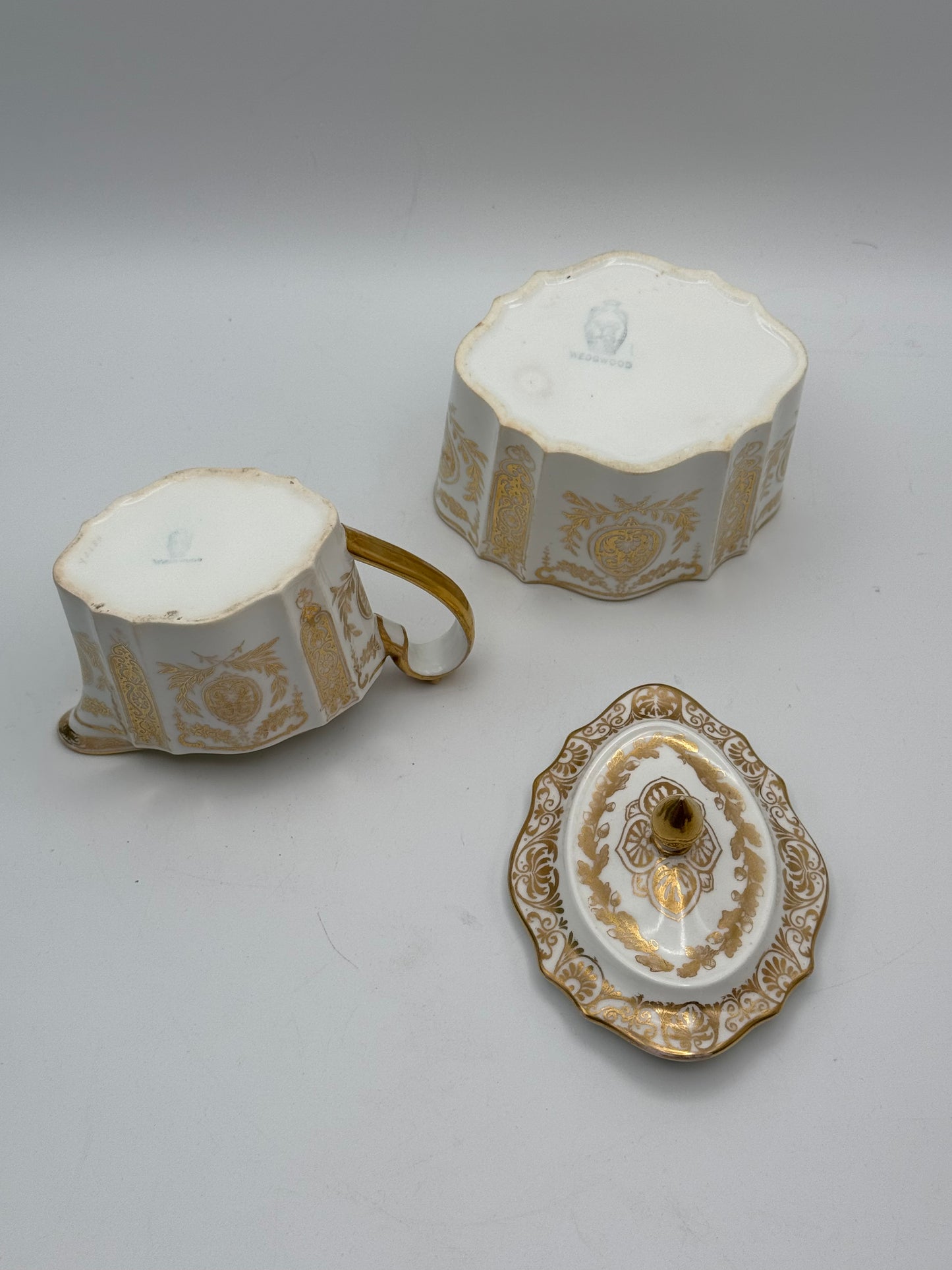 Wedgwood Neoclassical Style Creamer & Sugar 1878-1891 RARE‼️