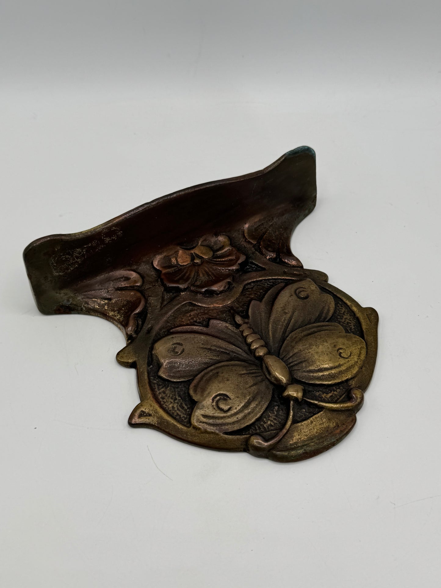 Antique Art Nouveau Small Cast Iron Figural Butterfly Door Stop Bookend